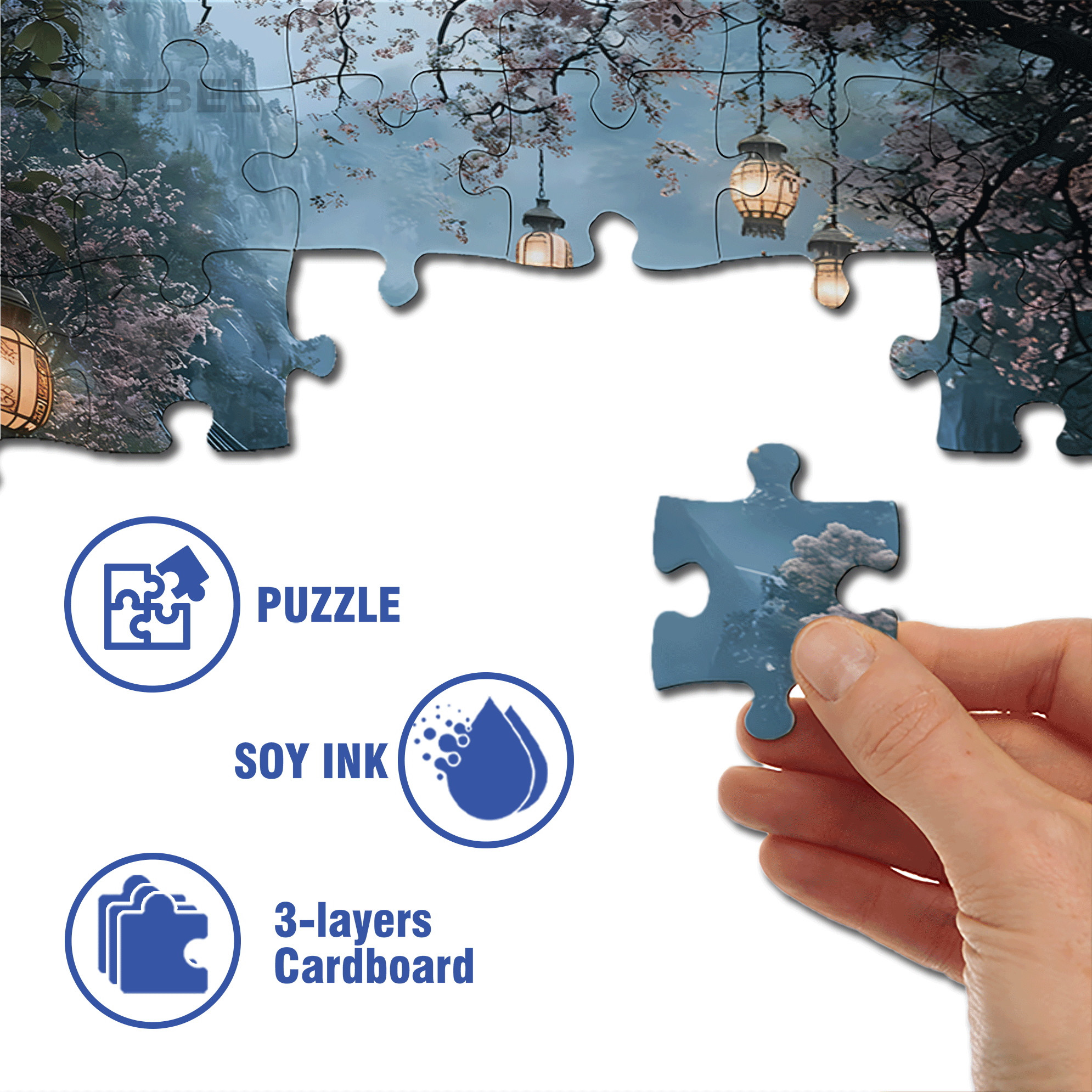 Misty Waterfall 500pcs/1000pcs Jigsaw Puzzle, Scratch-Resistant, Interactive Family Game & Brain-Boosting DIY Decor, Perfect for Halloween, Christmas & New Year Gifts, Family Puzzle Game