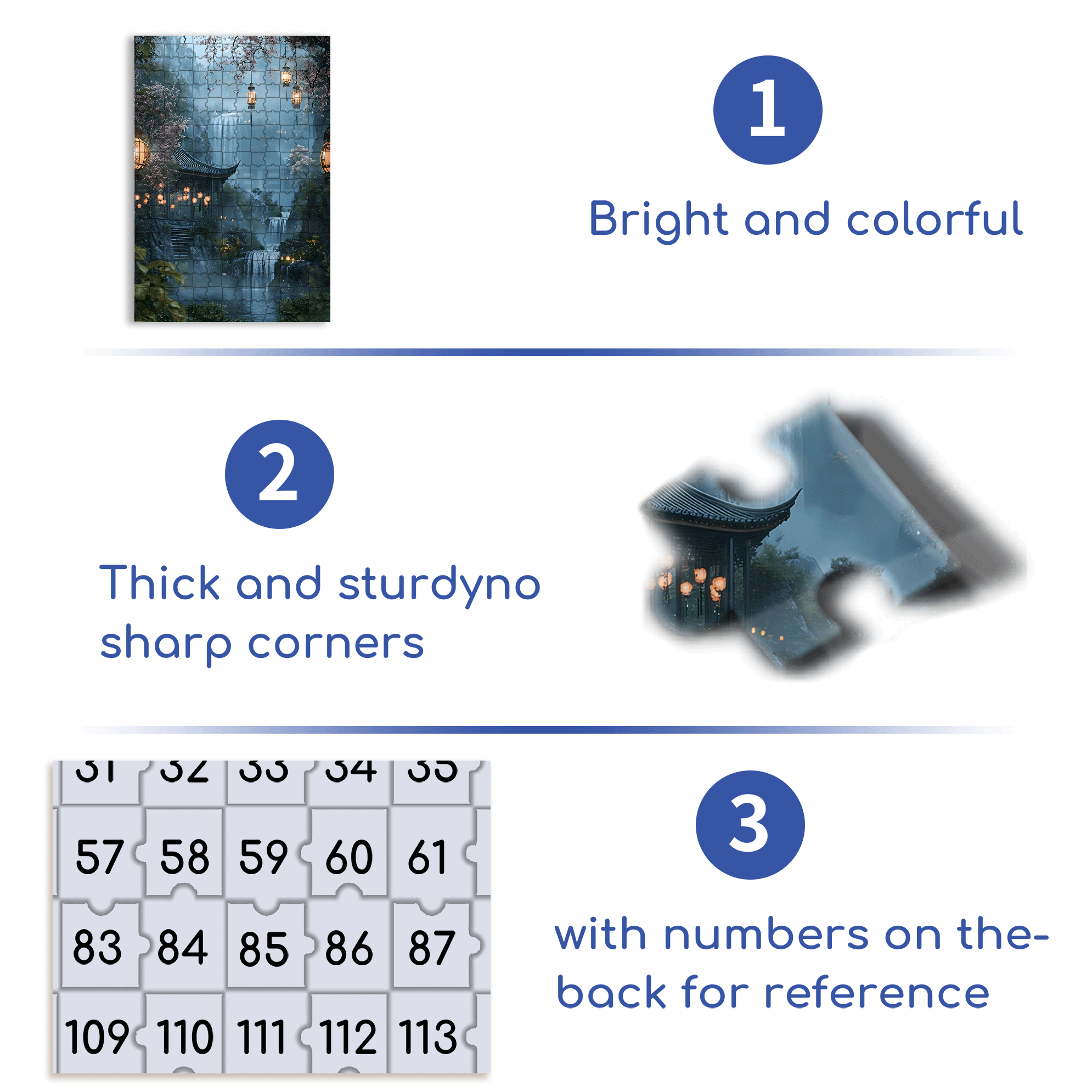 Misty Waterfall 500pcs/1000pcs Jigsaw Puzzle, Scratch-Resistant, Interactive Family Game & Brain-Boosting DIY Decor, Perfect for Halloween, Christmas & New Year Gifts, Family Puzzle Game