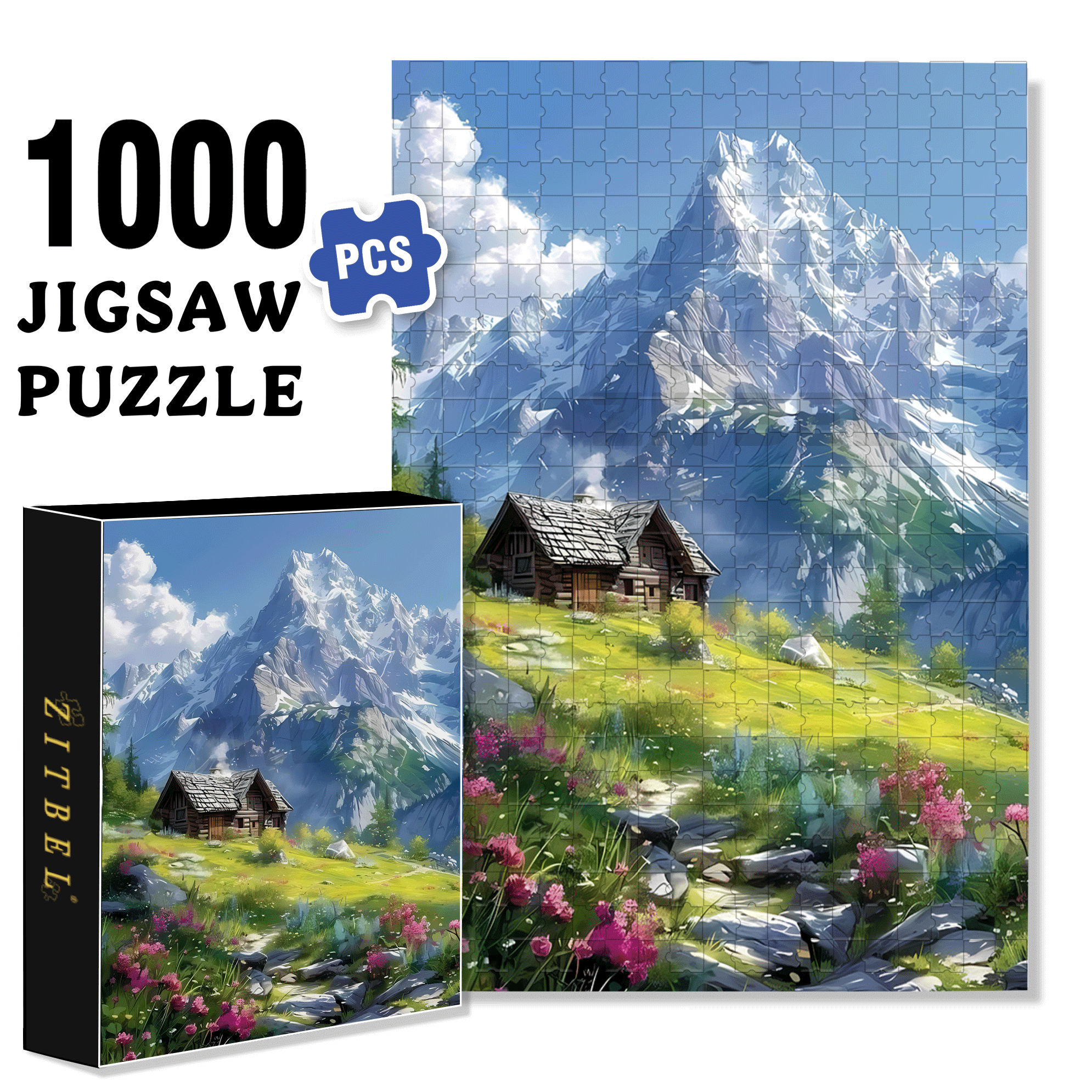 Mountain Dwellers 500pcs/1000pcs Jigsaw Puzzle, Scratch-Resistant, Interactive Family Game & Brain-Boosting DIY Decor, Perfect for Halloween, Christmas & New Year Gifts, Family Puzzle Game
