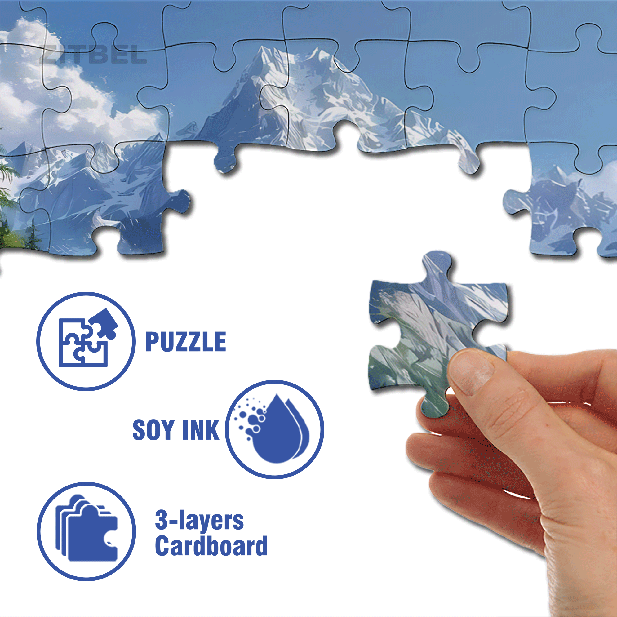 Mountain Dwellers 500pcs/1000pcs Jigsaw Puzzle, Scratch-Resistant, Interactive Family Game & Brain-Boosting DIY Decor, Perfect for Halloween, Christmas & New Year Gifts, Family Puzzle Game
