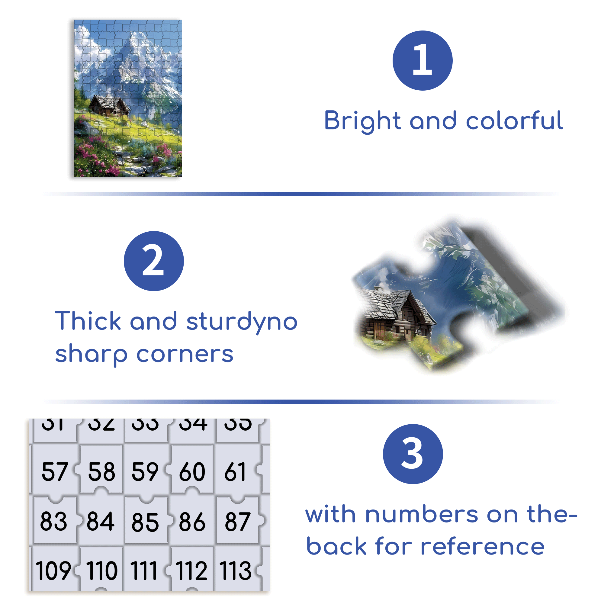 Mountain Dwellers 500pcs/1000pcs Jigsaw Puzzle, Scratch-Resistant, Interactive Family Game & Brain-Boosting DIY Decor, Perfect for Halloween, Christmas & New Year Gifts, Family Puzzle Game