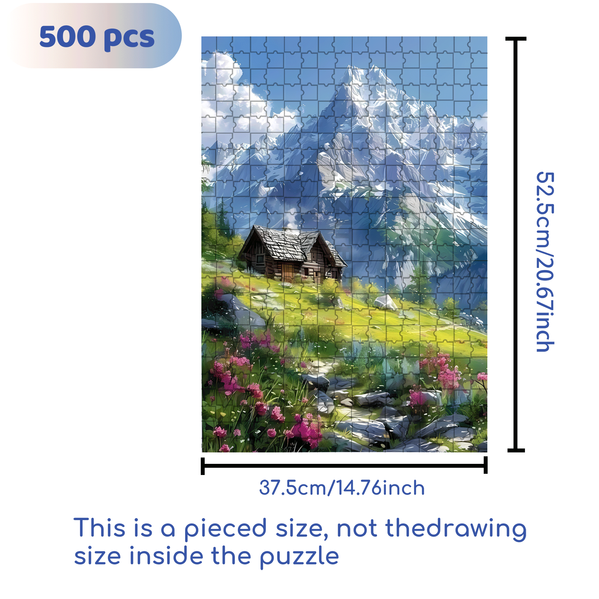 Mountain Dwellers 500pcs/1000pcs Jigsaw Puzzle, Scratch-Resistant, Interactive Family Game & Brain-Boosting DIY Decor, Perfect for Halloween, Christmas & New Year Gifts, Family Puzzle Game
