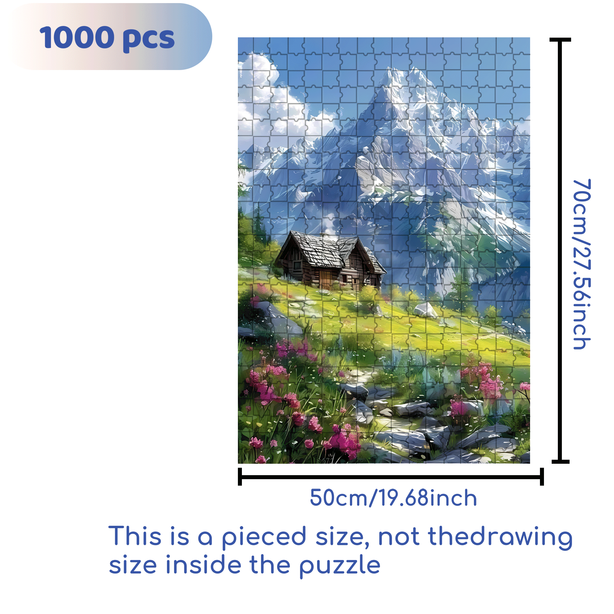 Mountain Dwellers 500pcs/1000pcs Jigsaw Puzzle, Scratch-Resistant, Interactive Family Game & Brain-Boosting DIY Decor, Perfect for Halloween, Christmas & New Year Gifts, Family Puzzle Game
