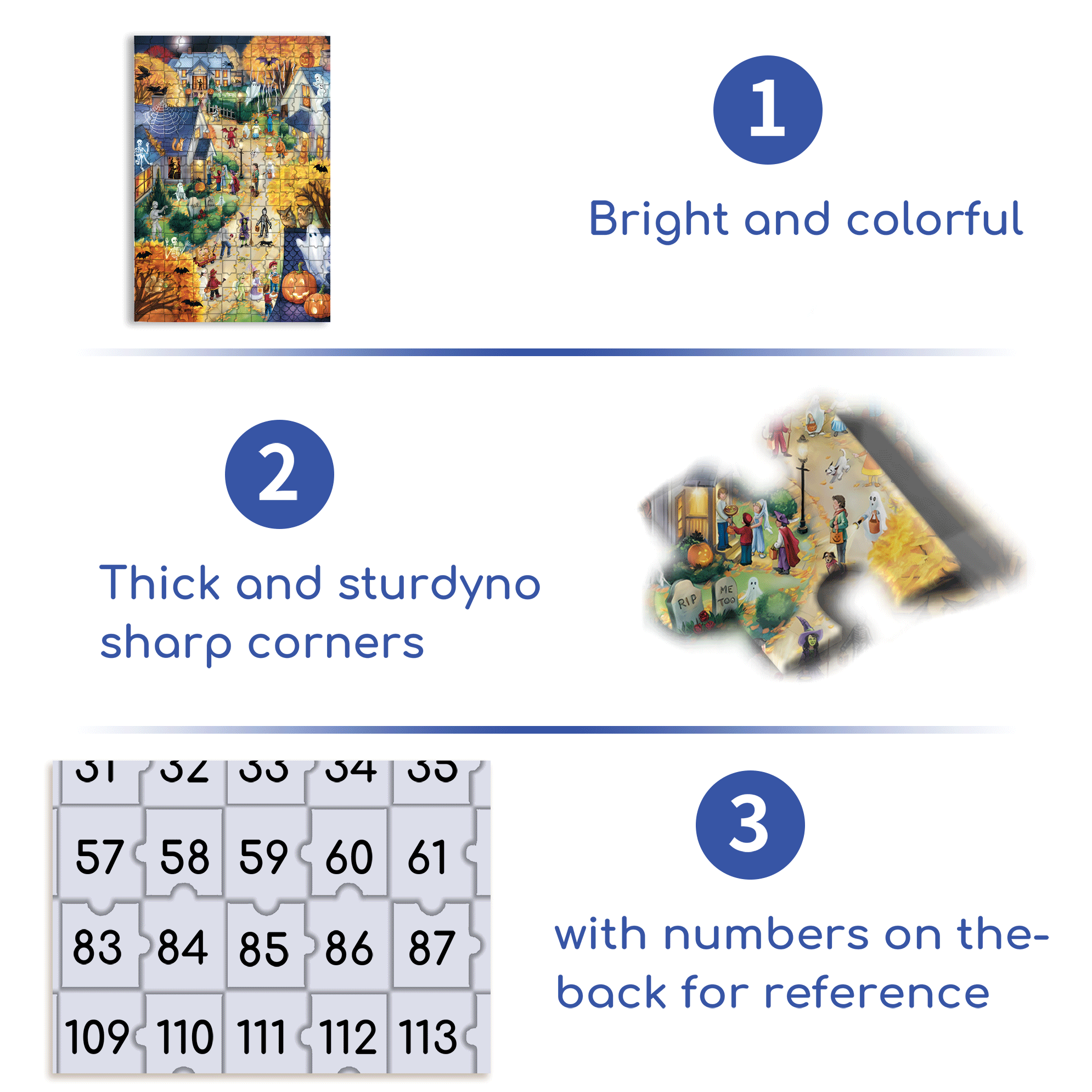 My Halloween Town 500pcs/1000pcs Jigsaw Puzzle, Scratch-Resistant, Interactive Family Game & Brain-Boosting DIY Decor, Perfect for Halloween, Christmas & New Year Gifts, Family Puzzle Game