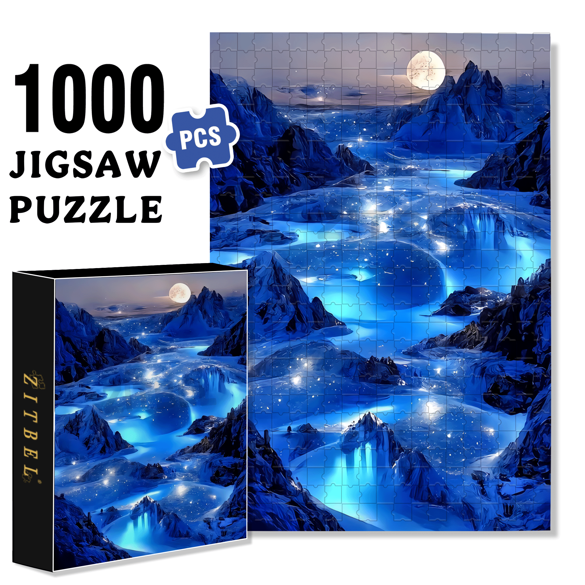 Polo Art 500pcs/1000pcs Jigsaw Puzzle, Scratch-Resistant, Interactive Family Game & Brain-Boosting DIY Decor, Perfect for Halloween, Christmas & New Year Gifts, Family Puzzle Game