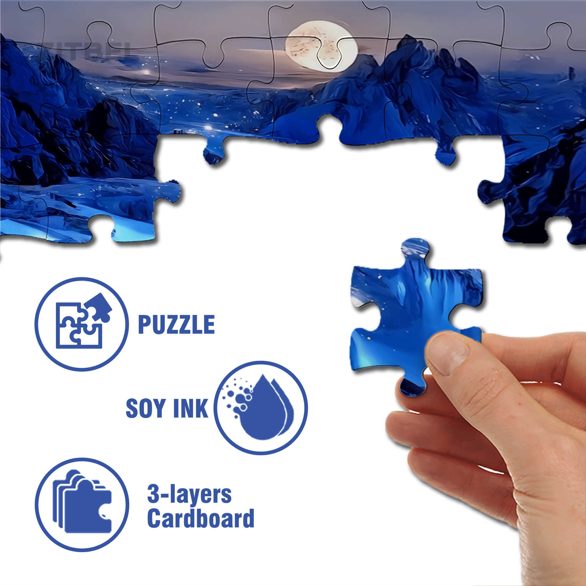 Polo Art 500pcs/1000pcs Jigsaw Puzzle, Scratch-Resistant, Interactive Family Game & Brain-Boosting DIY Decor, Perfect for Halloween, Christmas & New Year Gifts, Family Puzzle Game