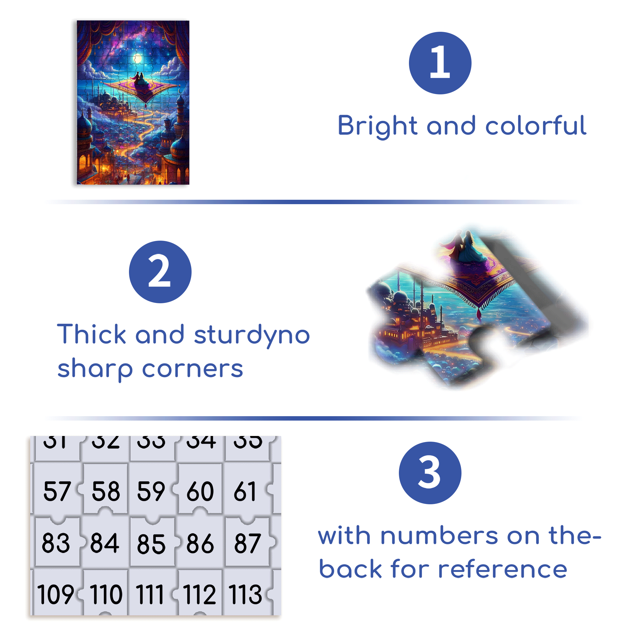 Princess Jasmine 500pcs/1000pcs Jigsaw Puzzle, Scratch-Resistant, Interactive Family Game & Brain-Boosting DIY Decor, Perfect for Halloween, Christmas & New Year Gifts, Family Puzzle Game