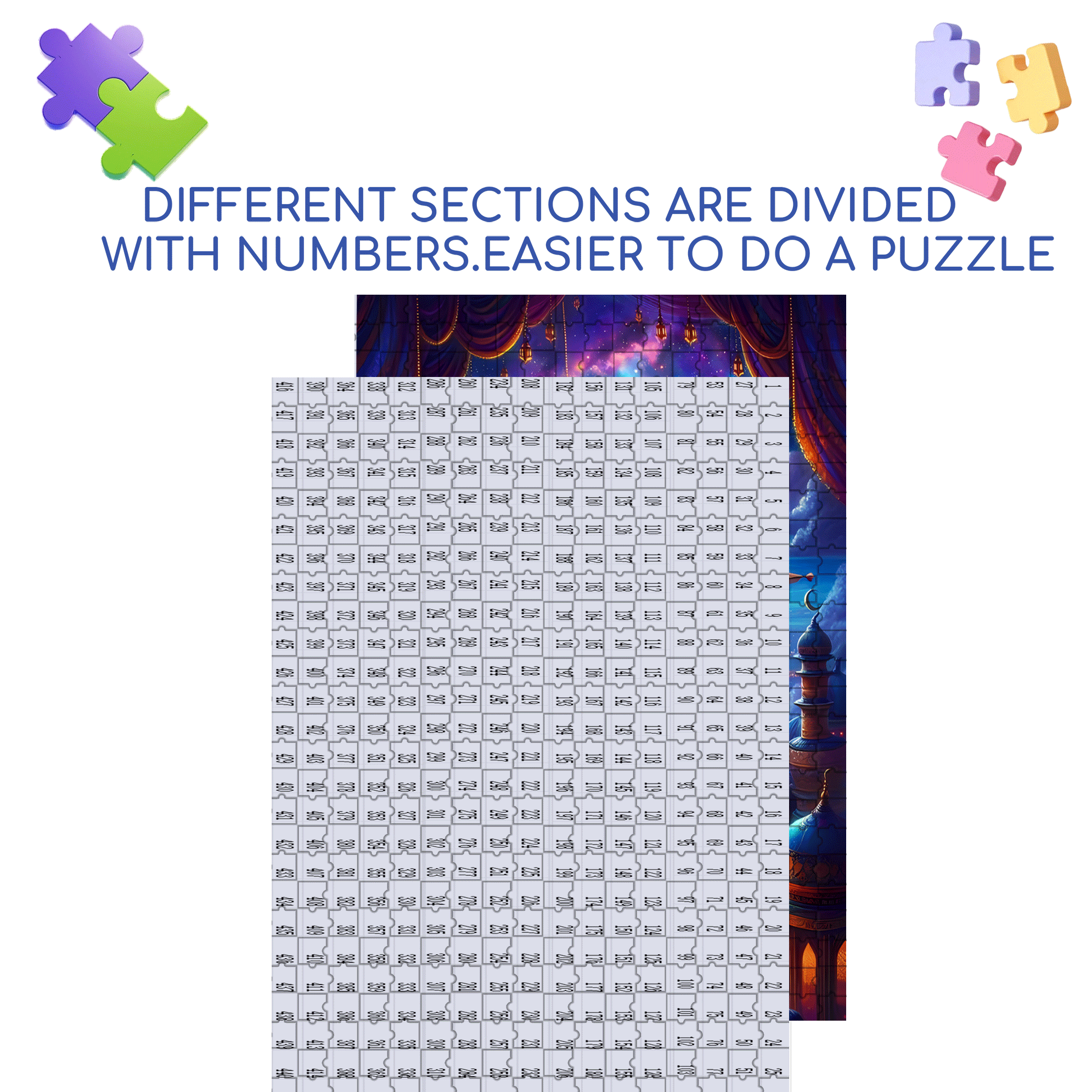Princess Jasmine 500pcs/1000pcs Jigsaw Puzzle, Scratch-Resistant, Interactive Family Game & Brain-Boosting DIY Decor, Perfect for Halloween, Christmas & New Year Gifts, Family Puzzle Game