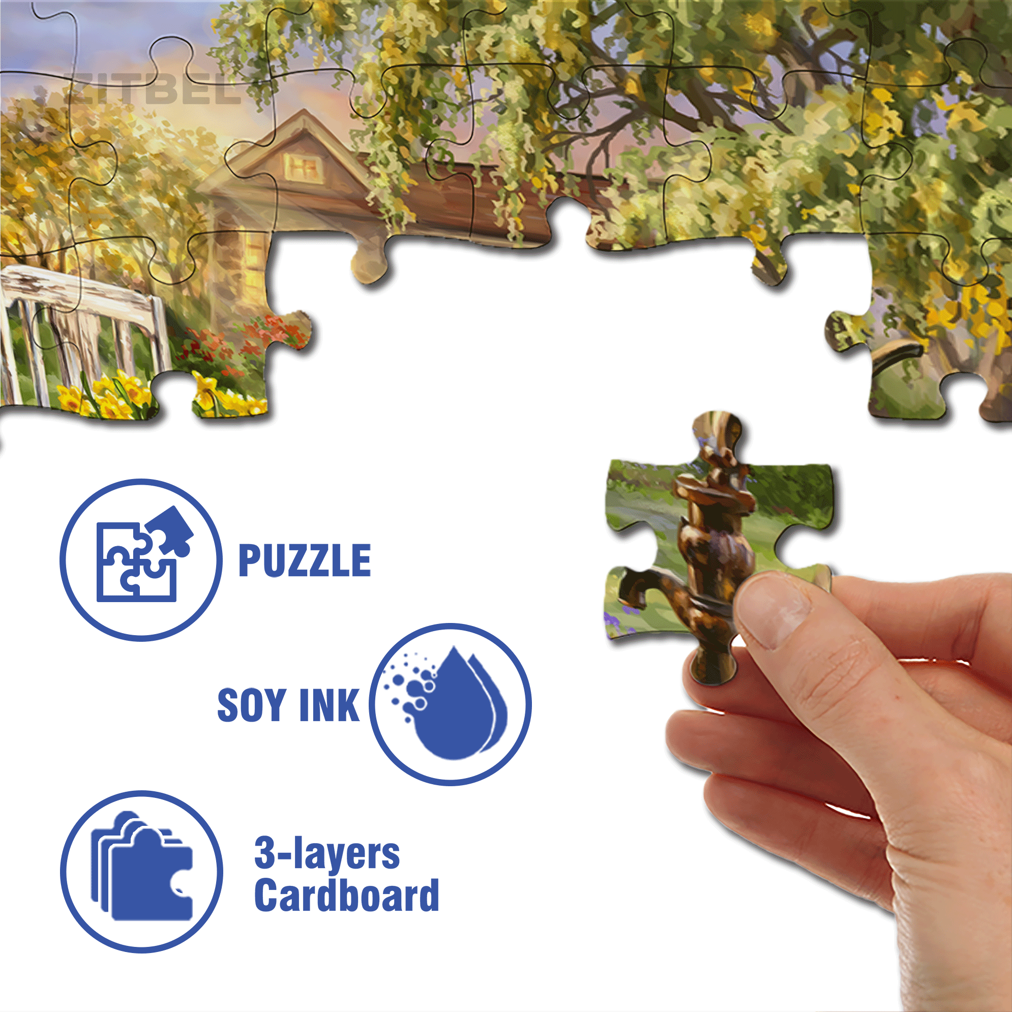 Spring Song 500pcs/1000pcs Jigsaw Puzzle, Scratch-Resistant, Interactive Family Game & Brain-Boosting DIY Decor, Perfect for Halloween, Christmas & New Year Gifts, Family Puzzle Game