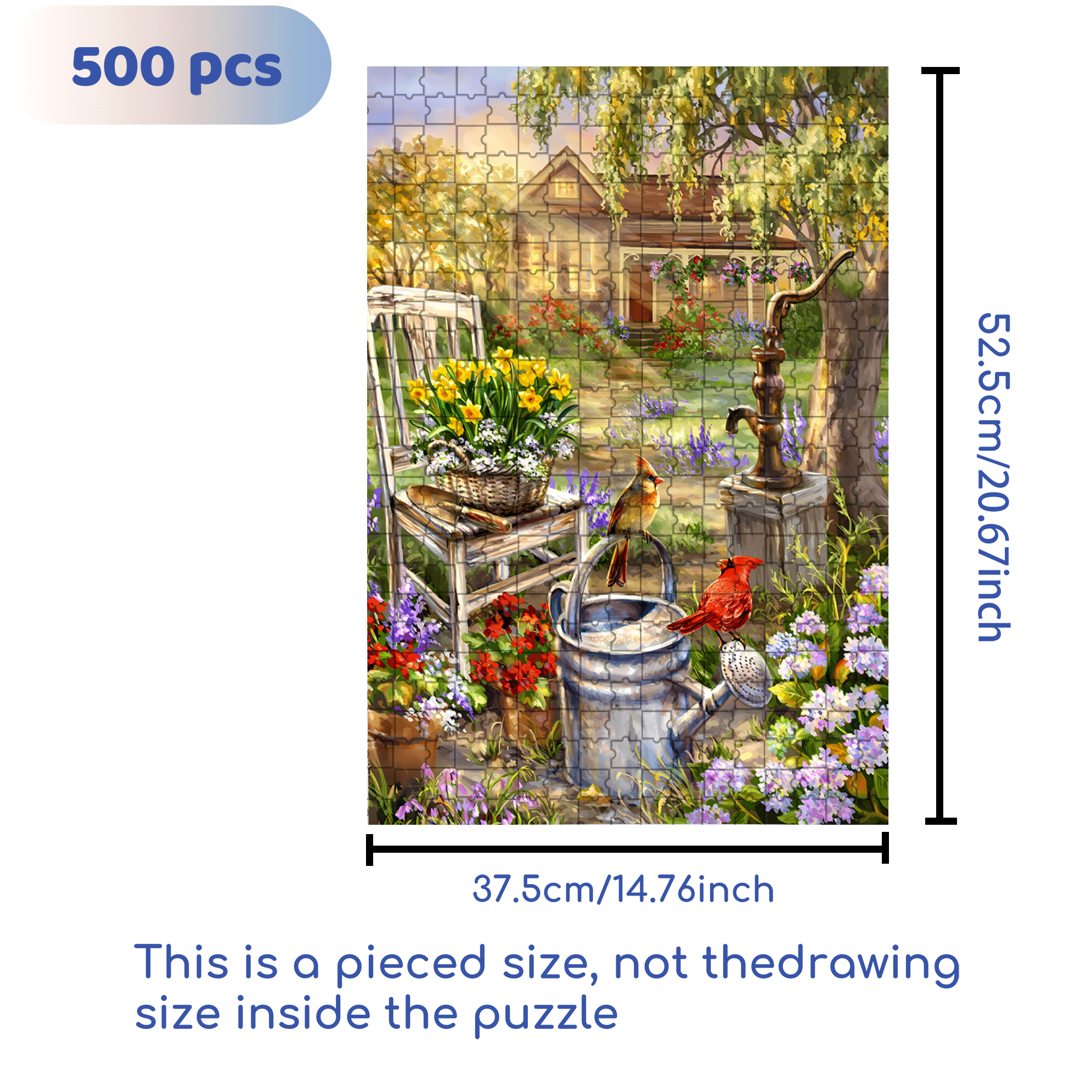 Spring Song 500pcs/1000pcs Jigsaw Puzzle, Scratch-Resistant, Interactive Family Game & Brain-Boosting DIY Decor, Perfect for Halloween, Christmas & New Year Gifts, Family Puzzle Game