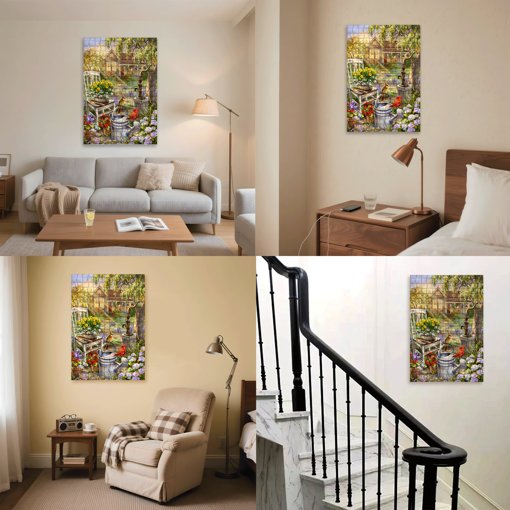 Spring Song 500pcs/1000pcs Jigsaw Puzzle, Scratch-Resistant, Interactive Family Game & Brain-Boosting DIY Decor, Perfect for Halloween, Christmas & New Year Gifts, Family Puzzle Game
