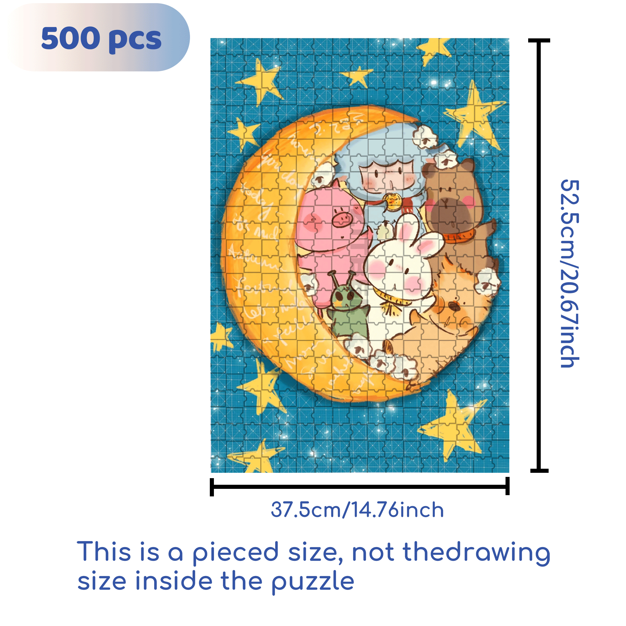 Squeezed Together 500pcs/1000pcs Jigsaw Puzzle, Scratch-Resistant, Interactive Family Game & Brain-Boosting DIY Decor, Perfect for Halloween, Christmas & New Year Gifts, Family Puzzle Game
