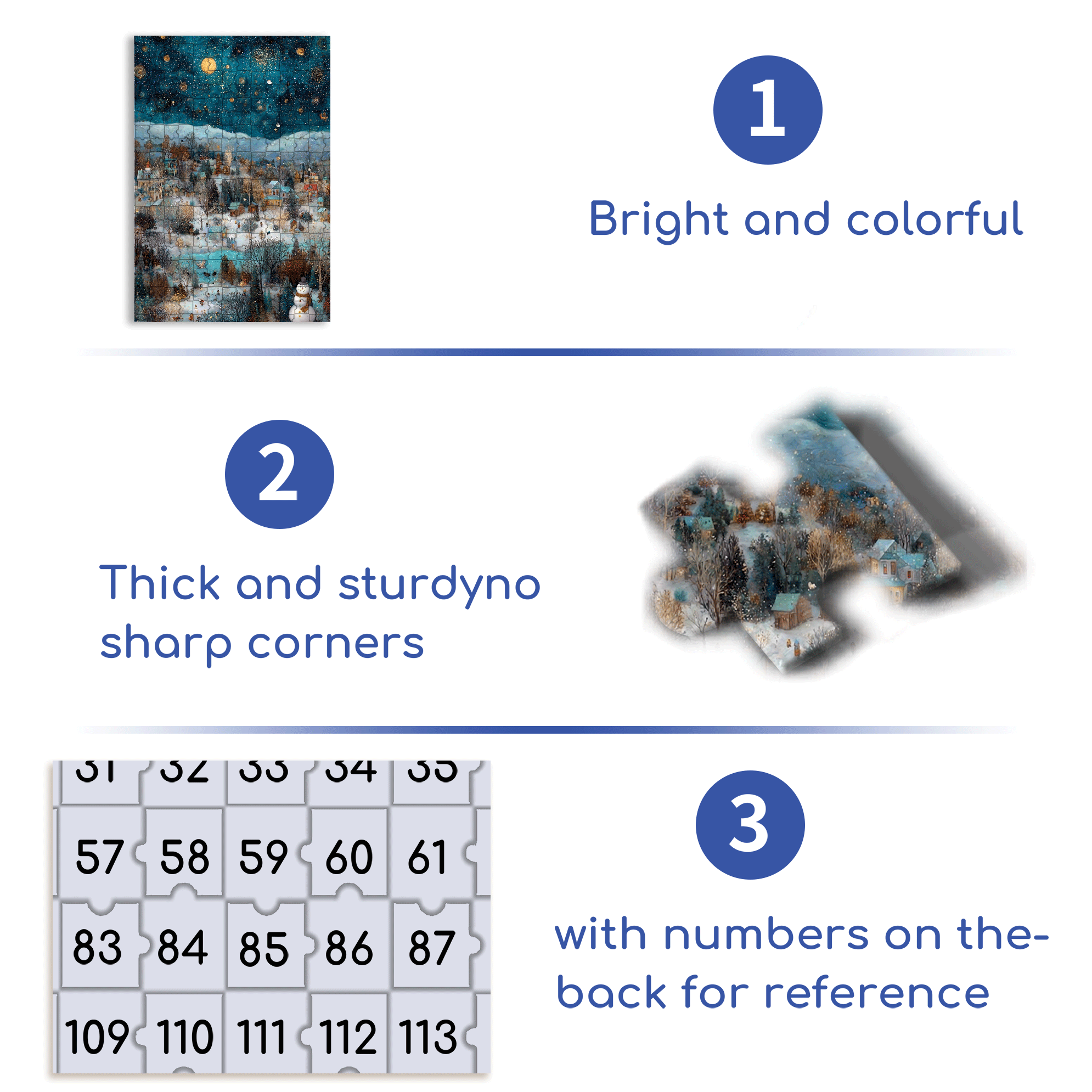 Starry Snow Night 500pcs/1000pcs Jigsaw Puzzle, Scratch-Resistant, Interactive Family Game & Brain-Boosting DIY Decor, Perfect for Halloween, Christmas & New Year Gifts, Family Puzzle Game