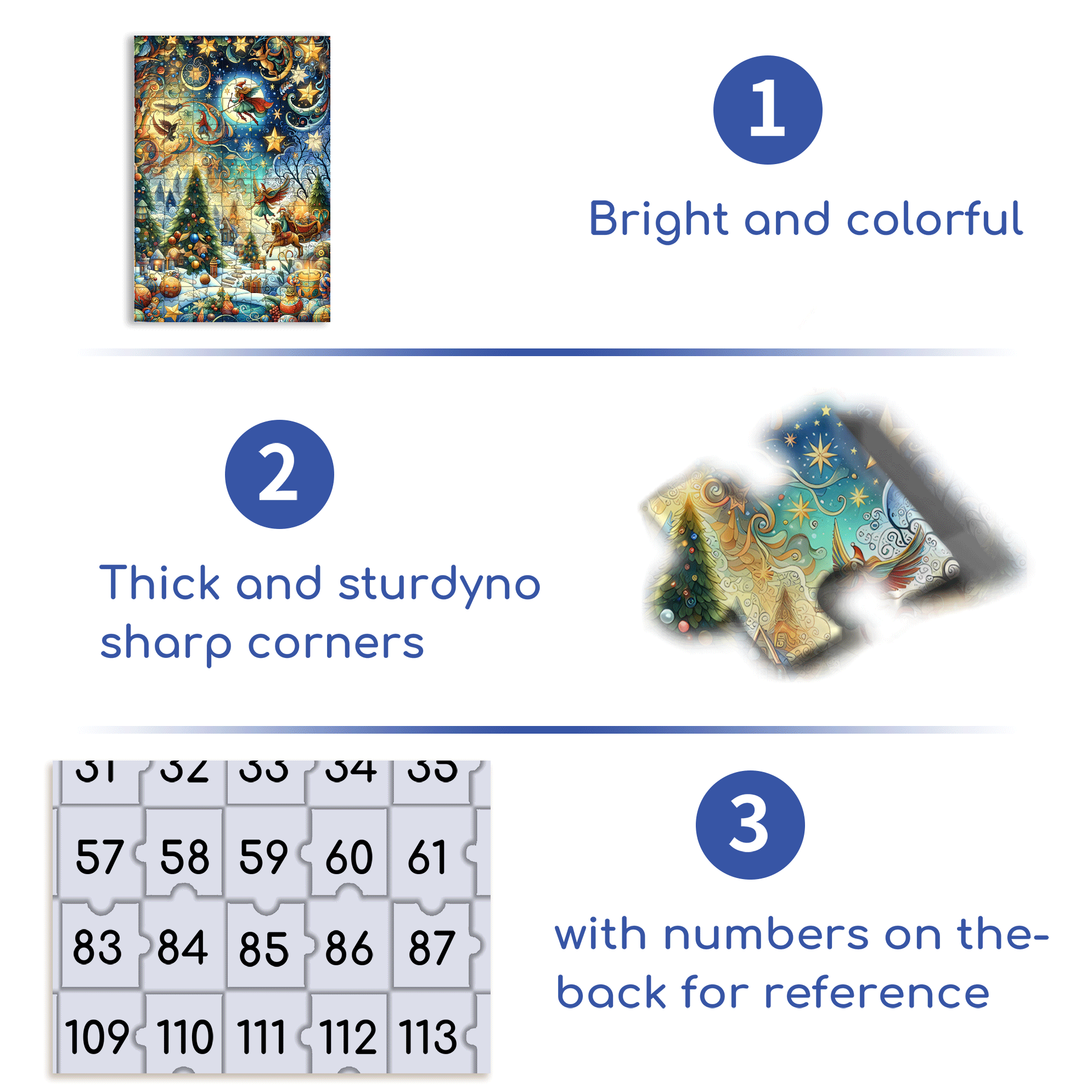 The Christmas Stars 500pcs/1000pcs Jigsaw Puzzle, Scratch-Resistant, Interactive Family Game & Brain-Boosting DIY Decor, Perfect for Halloween, Christmas & New Year Gifts, Family Puzzle Game