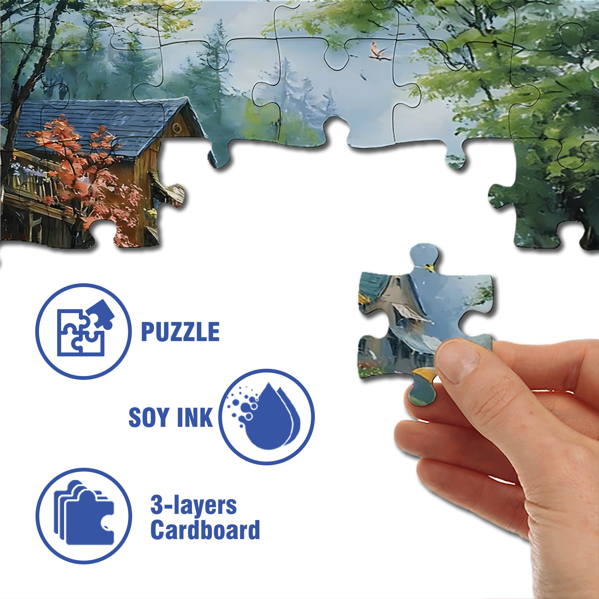 Valley of Flowers 500pcs/1000pcs Jigsaw Puzzle, Scratch-Resistant, Interactive Family Game & Brain-Boosting DIY Decor, Perfect for Halloween, Christmas & New Year Gifts, Family Puzzle Game