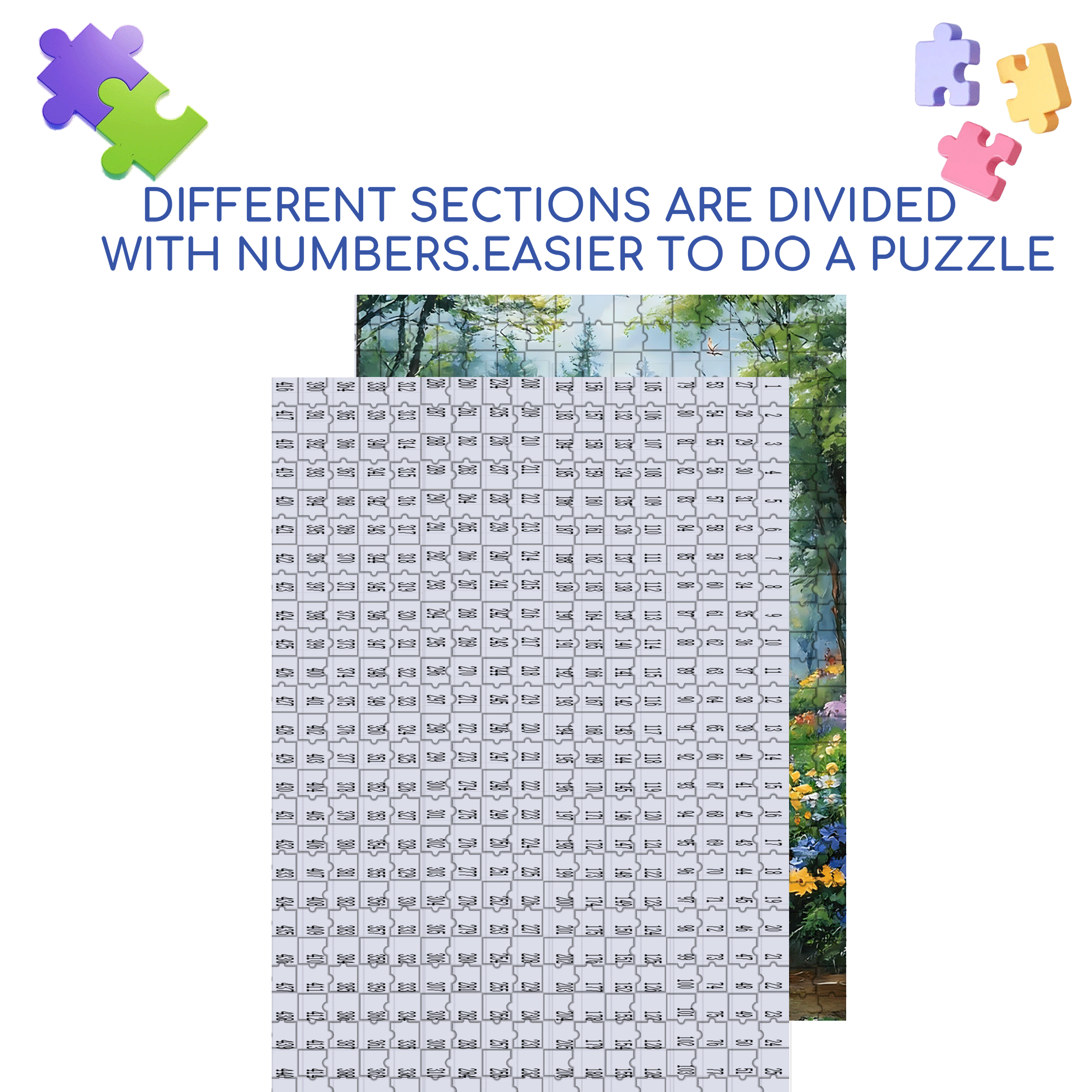 Valley of Flowers 500pcs/1000pcs Jigsaw Puzzle, Scratch-Resistant, Interactive Family Game & Brain-Boosting DIY Decor, Perfect for Halloween, Christmas & New Year Gifts, Family Puzzle Game