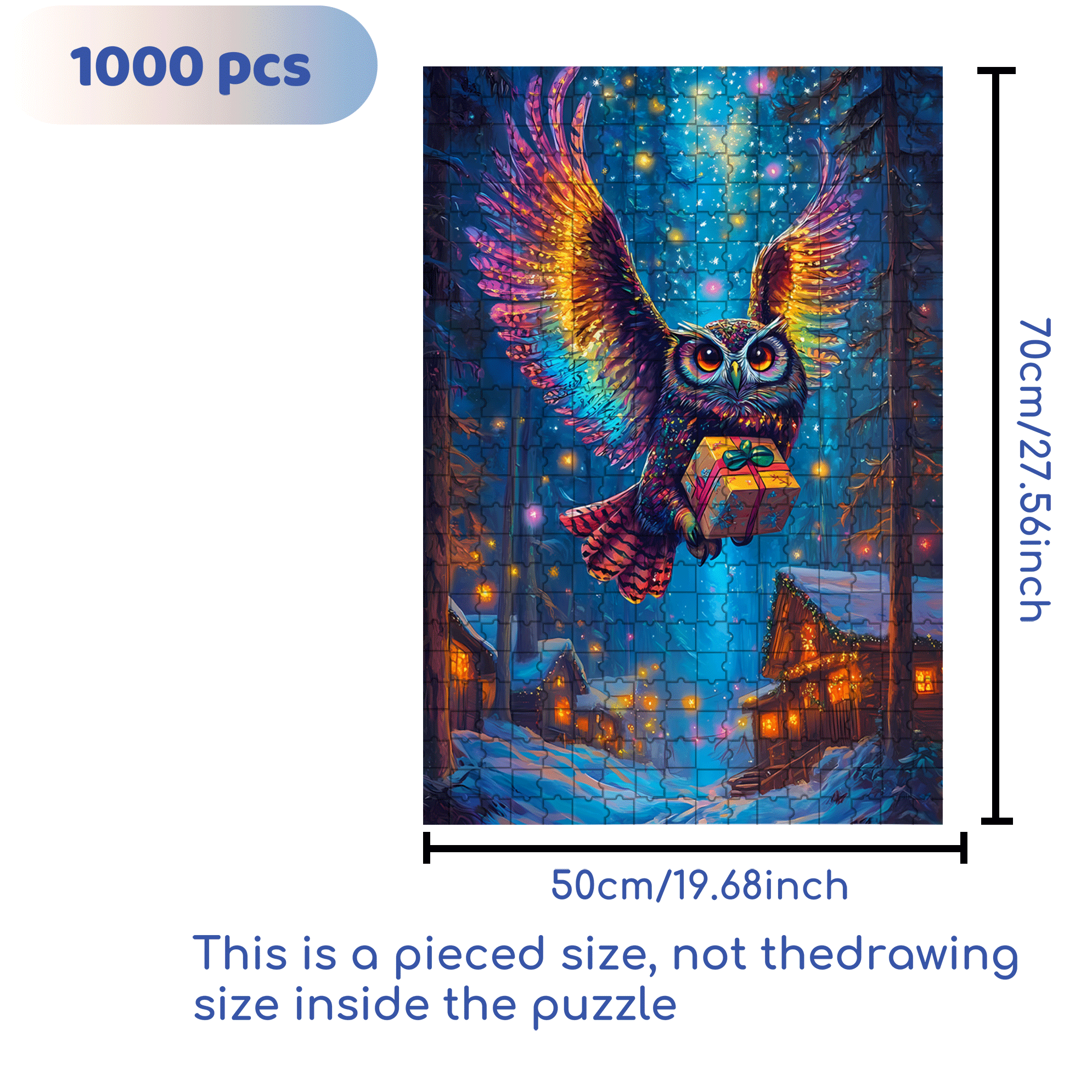 Why Are Owls Associated with Christmas 500pcs/1000pcs Jigsaw Puzzle, Scratch-Resistant, Interactive Family Game & Brain-Boosting DIY Decor, Perfect for Halloween, Christmas & New Year Gifts, Family Puzzle Game