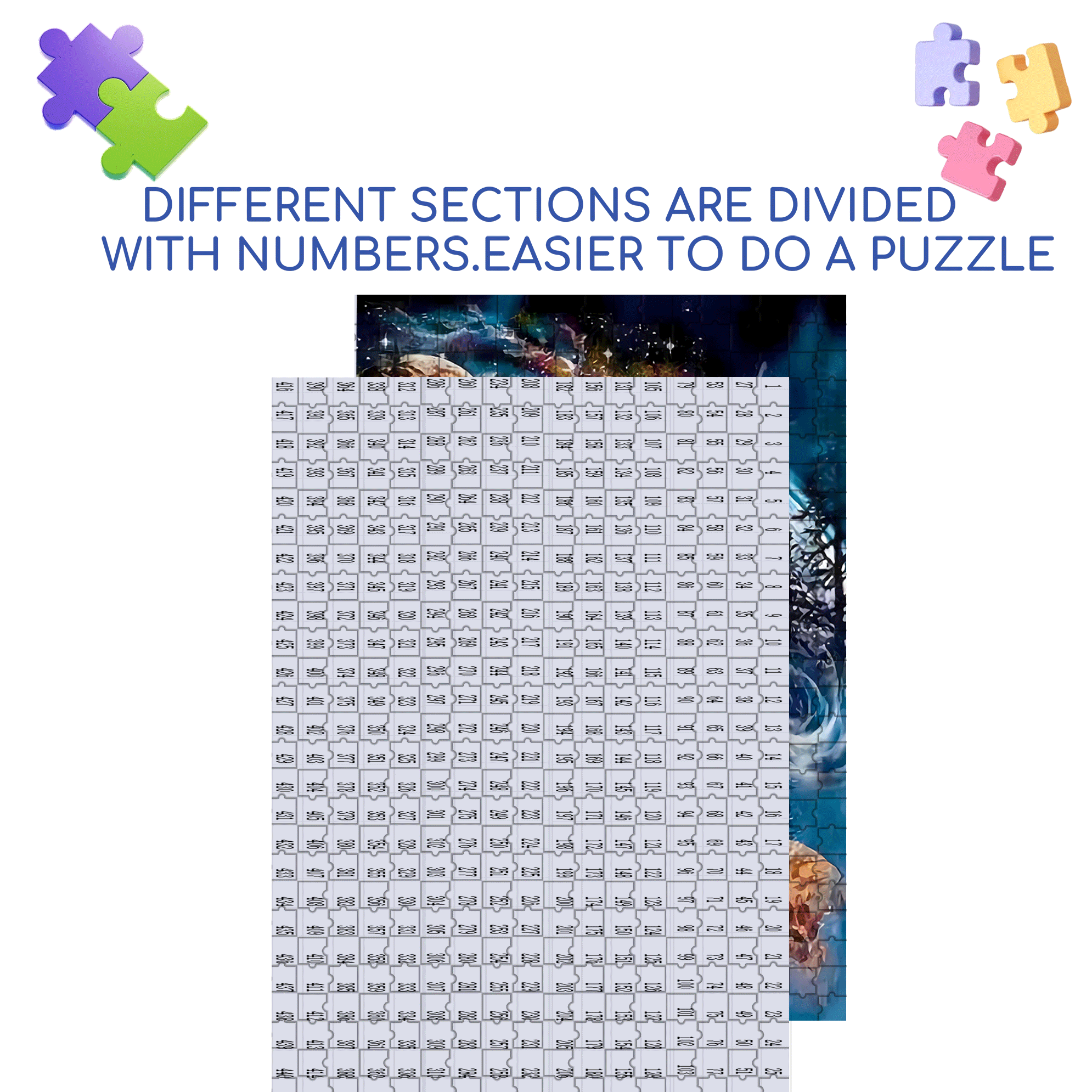 Wolf 500pcs/1000pcs Jigsaw Puzzle, Scratch-Resistant, Interactive Family Game & Brain-Boosting DIY Decor, Perfect for Halloween, Christmas & New Year Gifts, Family Puzzle Game
