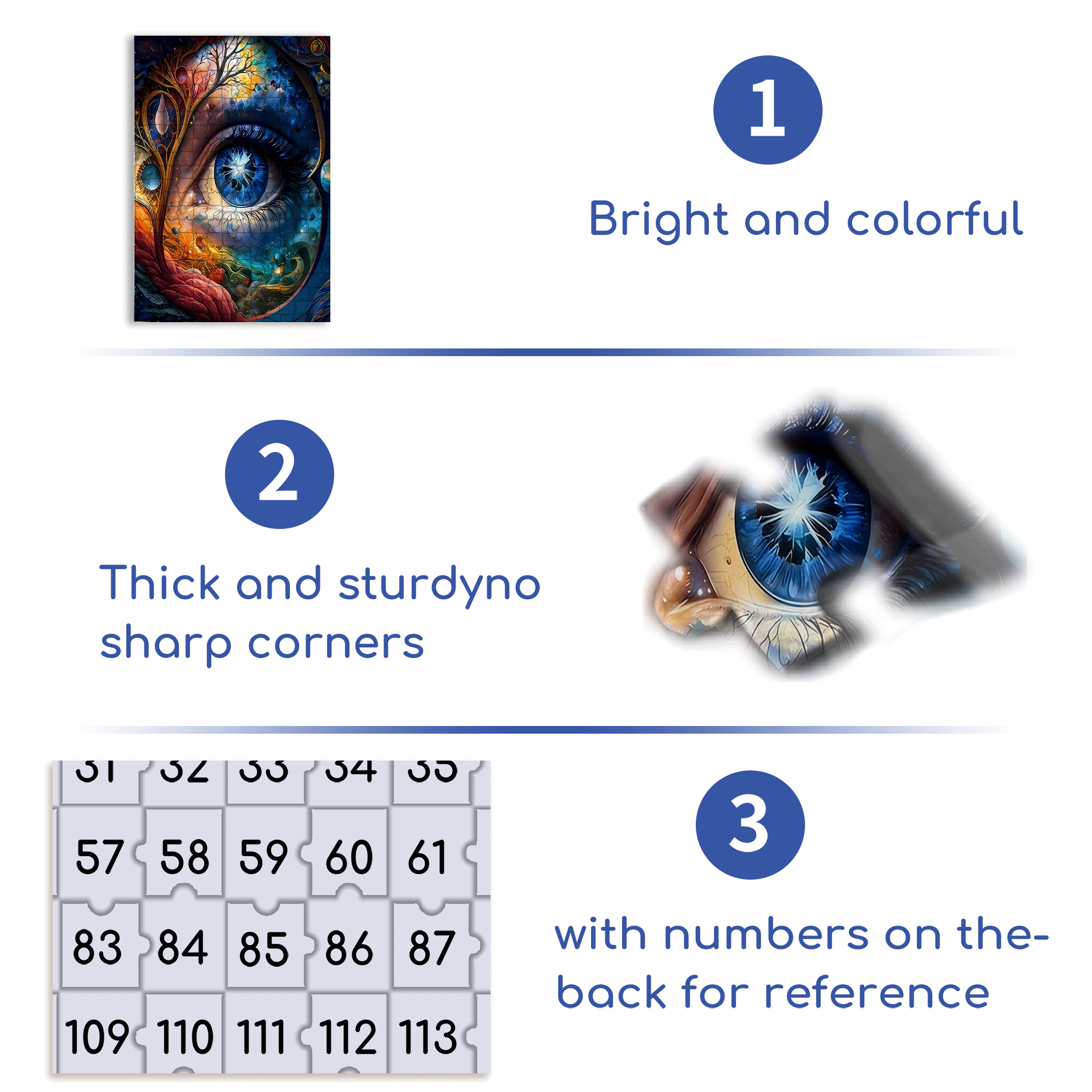 Your Eye 500pcs/1000pcs Jigsaw Puzzle, Scratch-Resistant, Interactive Family Game & Brain-Boosting DIY Decor, Perfect for Halloween, Christmas & New Year Gifts, Family Puzzle Game