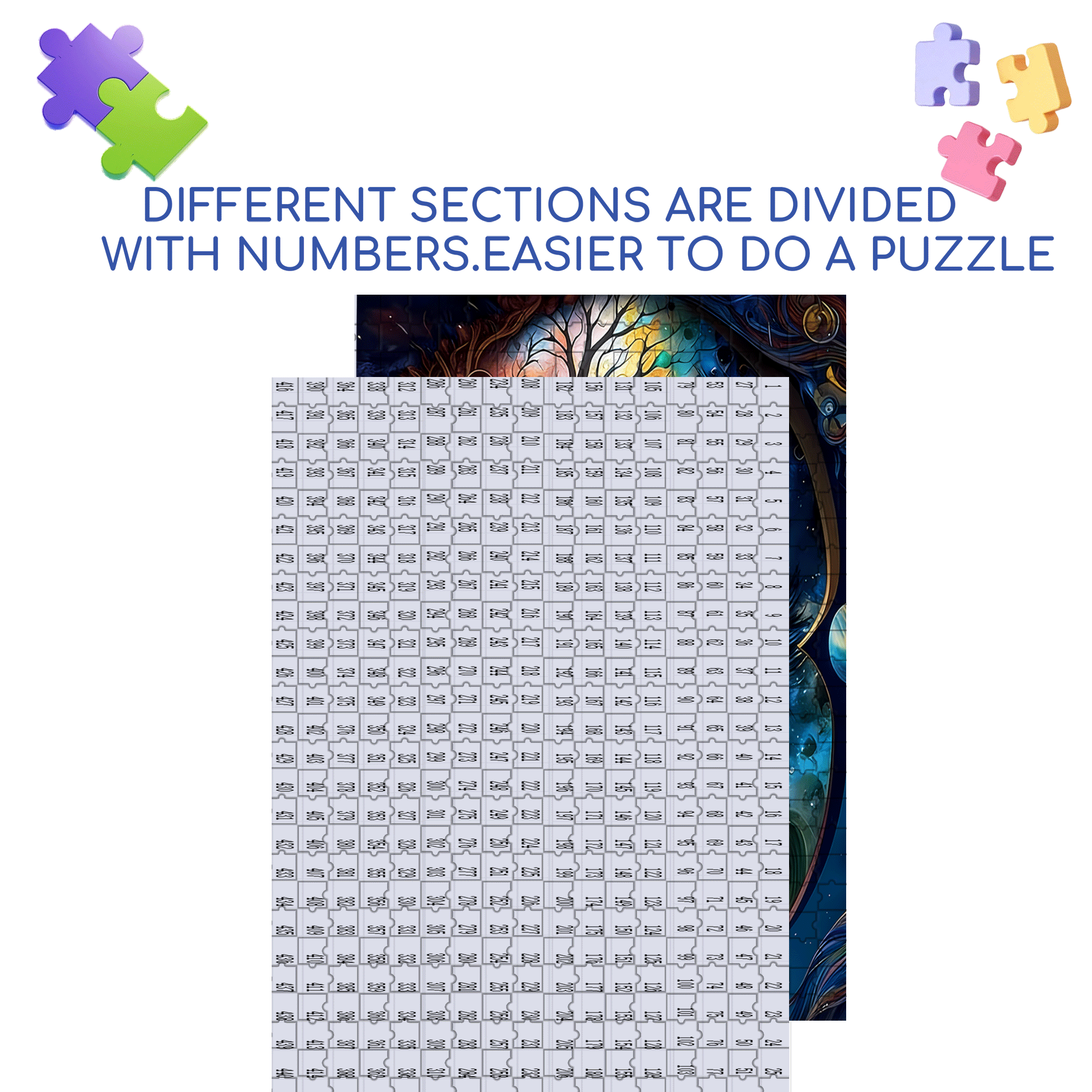 Your Eye 500pcs/1000pcs Jigsaw Puzzle, Scratch-Resistant, Interactive Family Game & Brain-Boosting DIY Decor, Perfect for Halloween, Christmas & New Year Gifts, Family Puzzle Game