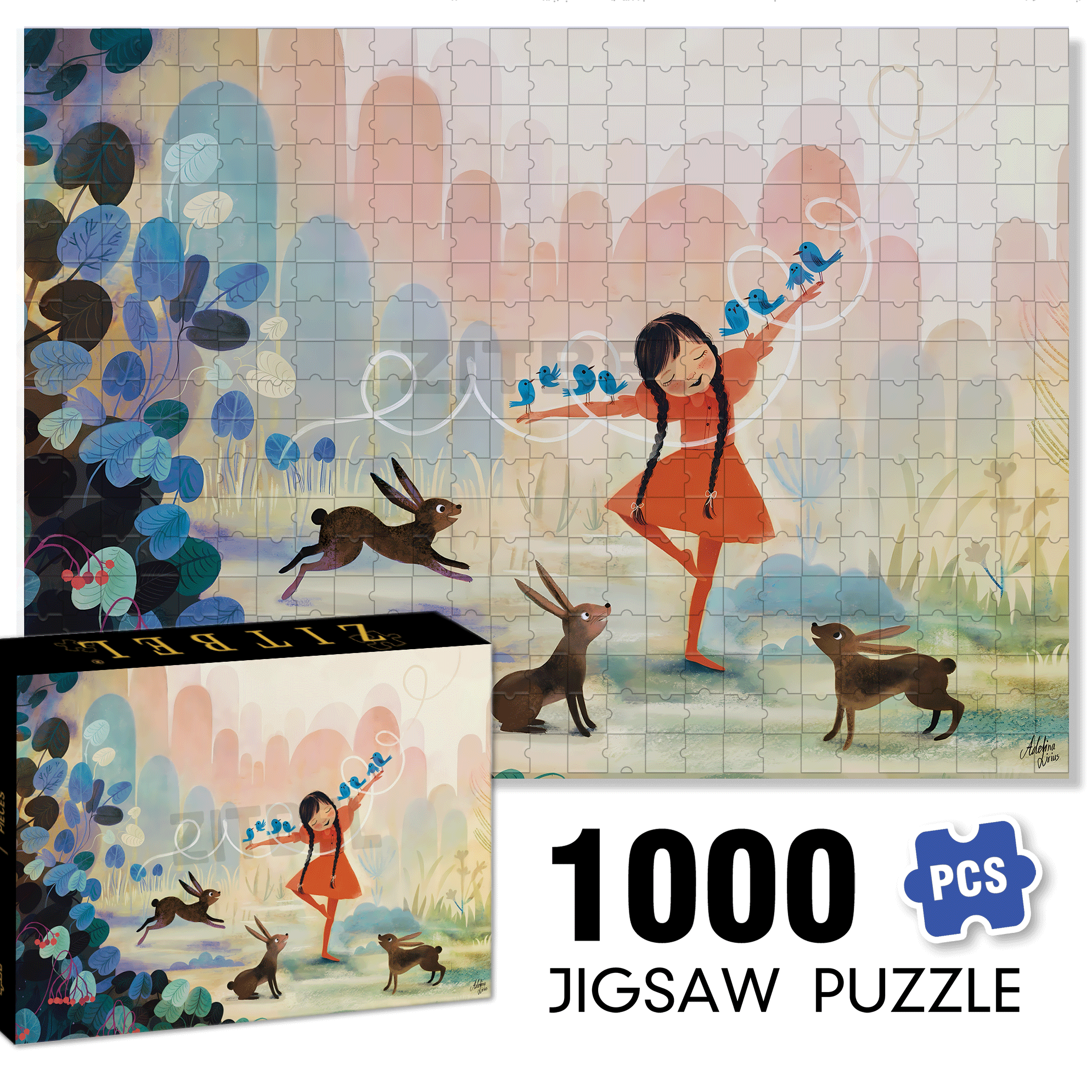 Bird Whisperer 500pcs/1000pcs Jigsaw Puzzle, Scratch-Resistant, Interactive Family Game & Brain-Boosting DIY Decor, Perfect for Halloween, Christmas & New Year Gifts, Family Puzzle Game