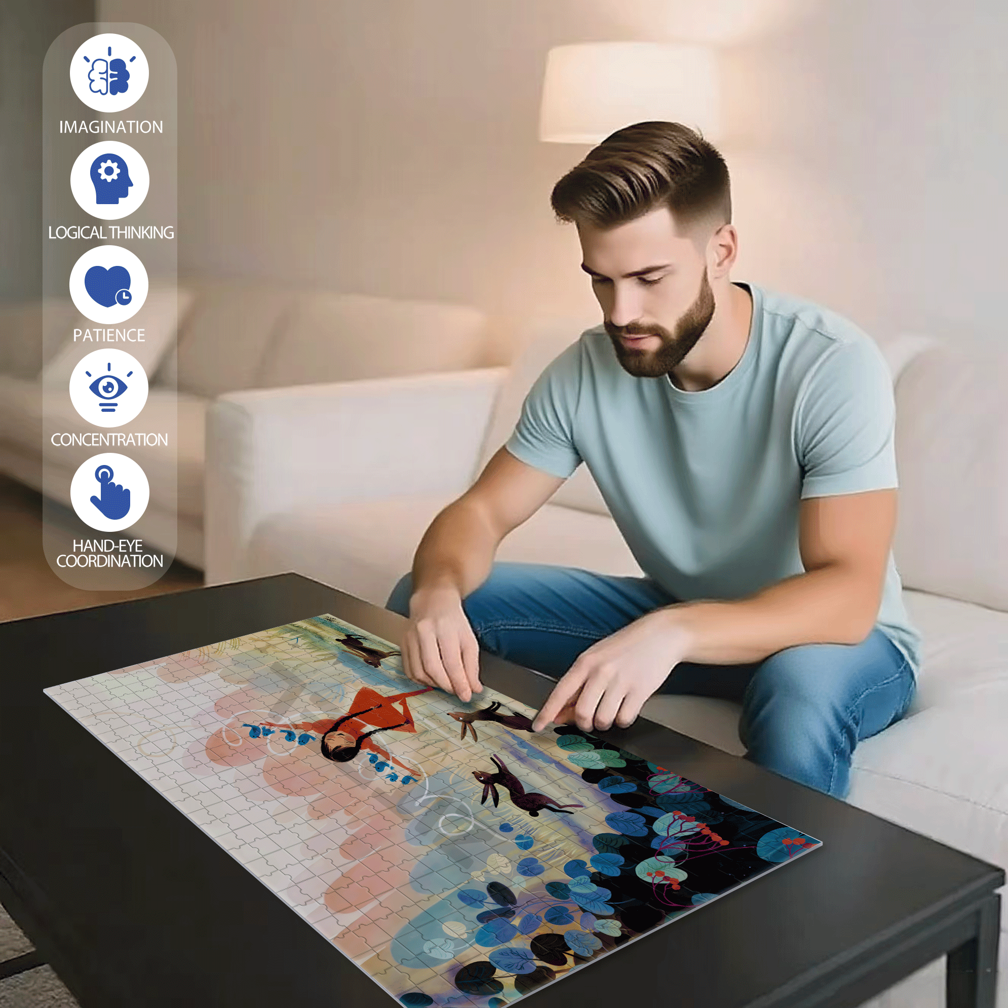 Bird Whisperer 500pcs/1000pcs Jigsaw Puzzle, Scratch-Resistant, Interactive Family Game & Brain-Boosting DIY Decor, Perfect for Halloween, Christmas & New Year Gifts, Family Puzzle Game