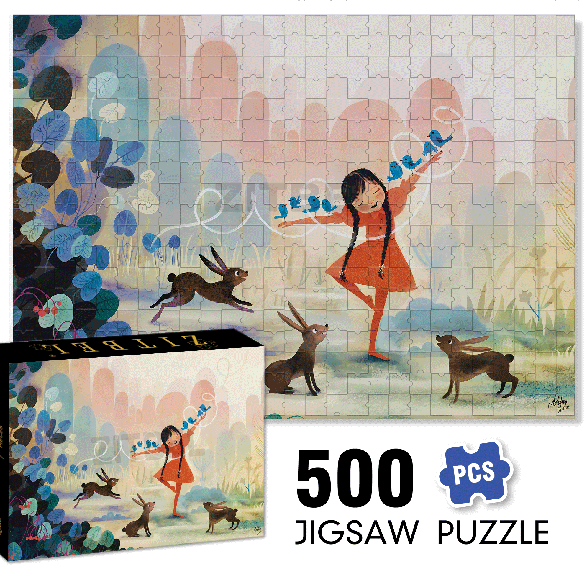 Bird Whisperer 500pcs/1000pcs Jigsaw Puzzle, Scratch-Resistant, Interactive Family Game & Brain-Boosting DIY Decor, Perfect for Halloween, Christmas & New Year Gifts, Family Puzzle Game