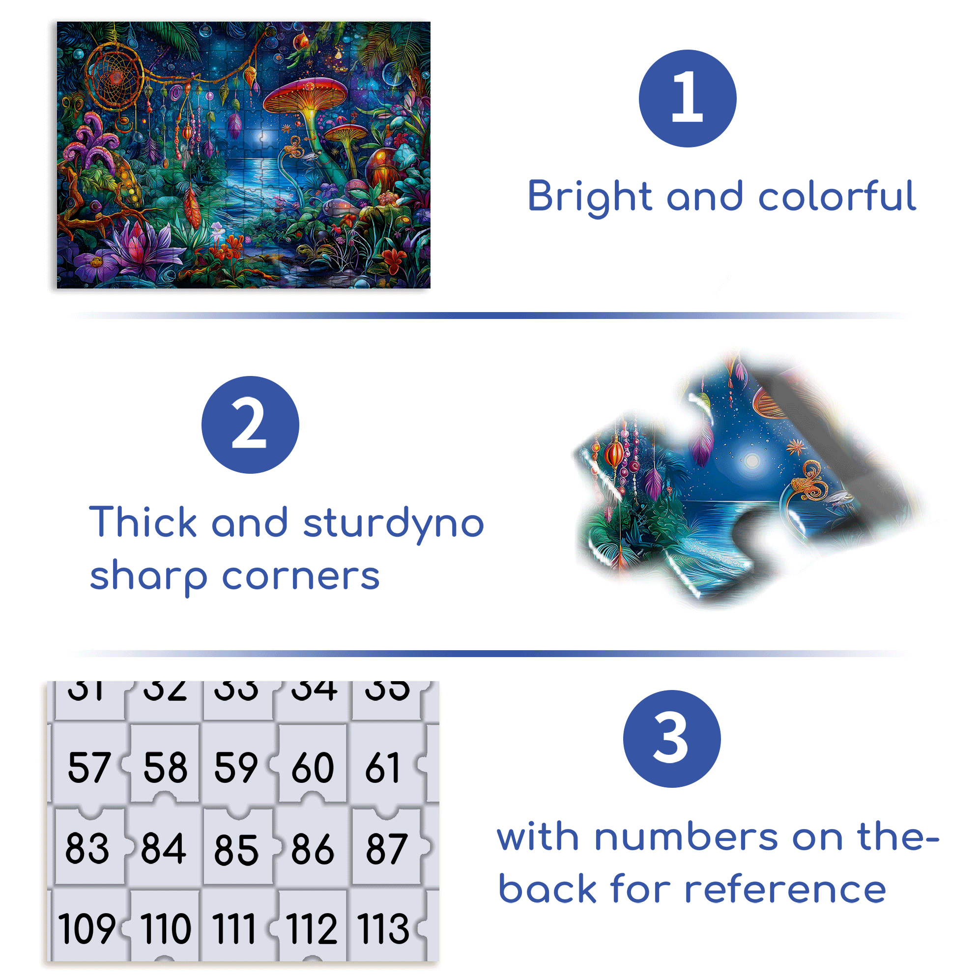 Blueforest Fantasy 500pcs/1000pcs Jigsaw Puzzle, Scratch-Resistant, Interactive Family Game & Brain-Boosting DIY Decor, Perfect for Halloween, Christmas & New Year Gifts, Family Puzzle Game