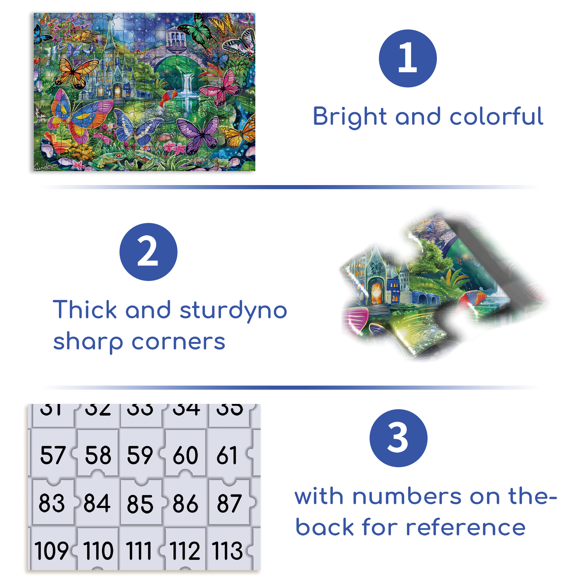 Butterfly Wonderland 500pcs/1000pcs Jigsaw Puzzle, Scratch-Resistant, Interactive Family Game & Brain-Boosting DIY Decor, Perfect for Halloween, Christmas & New Year Gifts, Family Puzzle Game