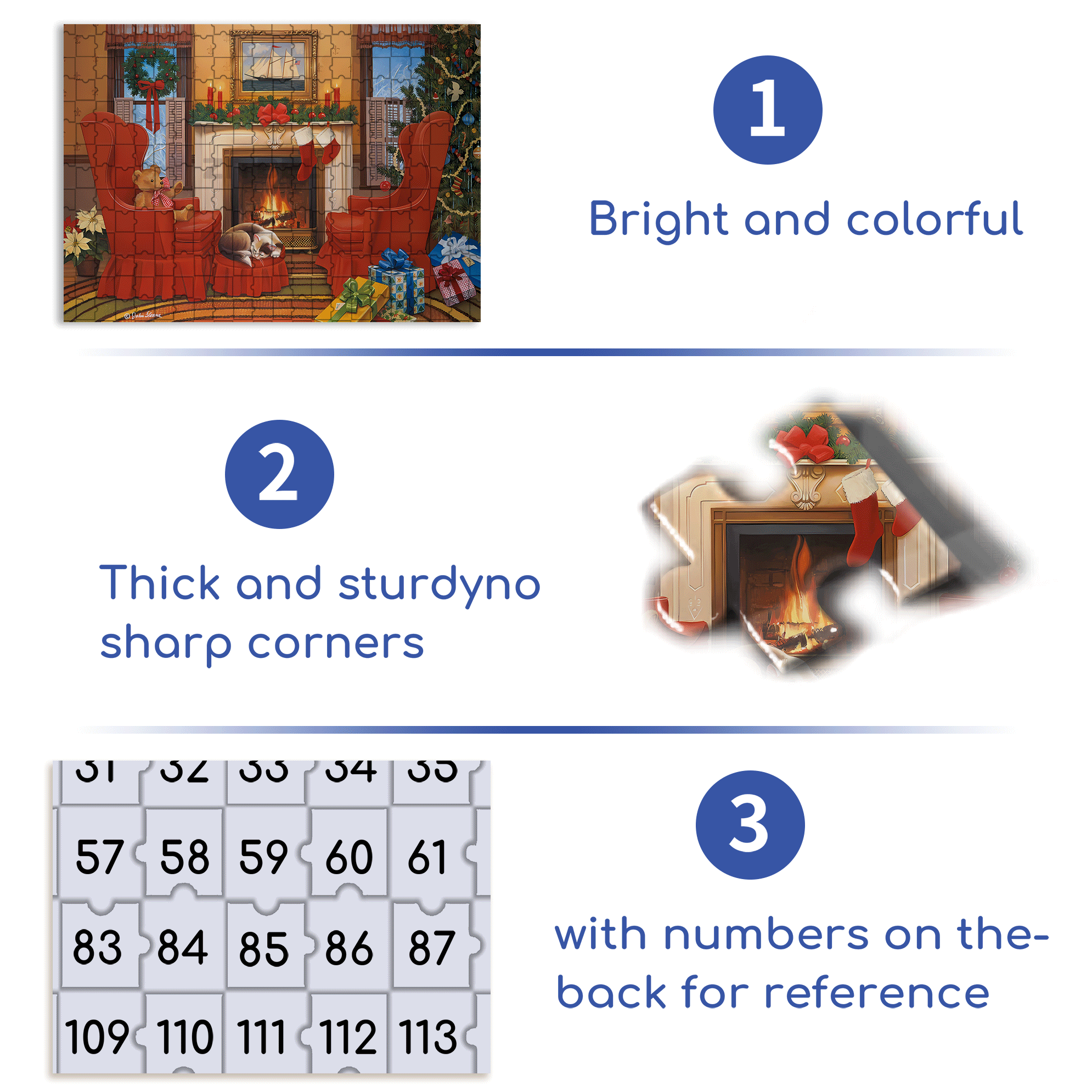 Christmas Hearth 500pcs/1000pcs Jigsaw Puzzle, Scratch-Resistant, Interactive Family Game & Brain-Boosting DIY Decor, Perfect for Halloween, Christmas & New Year Gifts, Family Puzzle Game