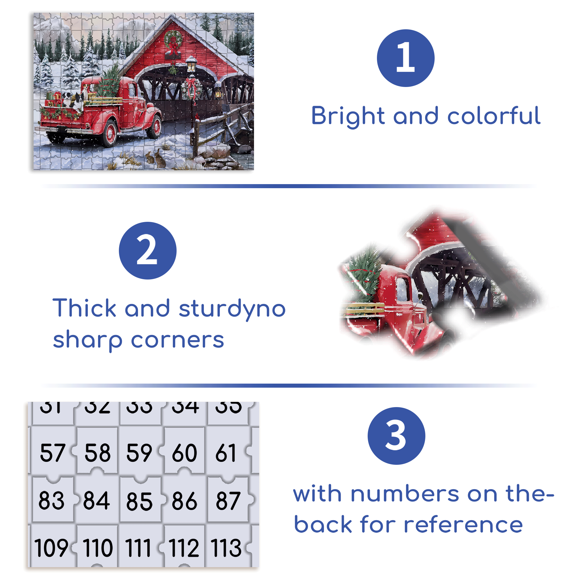 Christmas Special Delivery 500pcs/1000pcs Jigsaw Puzzle, Scratch-Resistant, Interactive Family Game & Brain-Boosting DIY Decor, Perfect for Halloween, Christmas & New Year Gifts, Family Puzzle Game