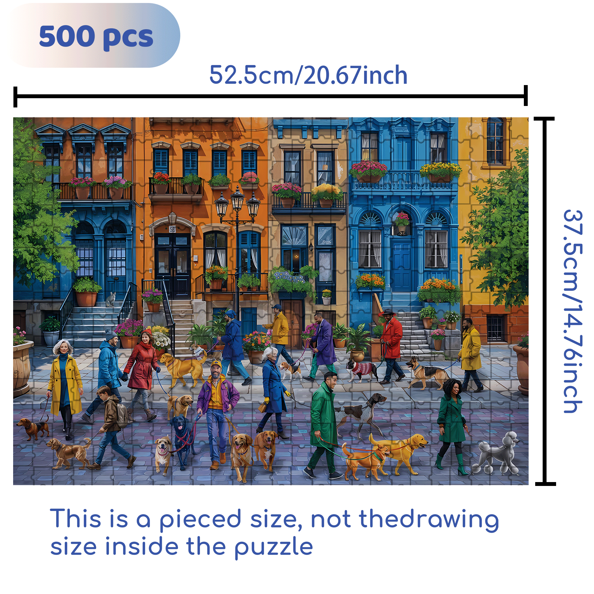 Dog Walkers 500pcs/1000pcs Jigsaw Puzzle, Scratch-Resistant, Interactive Family Game & Brain-Boosting DIY Decor, Perfect for Halloween, Christmas & New Year Gifts, Family Puzzle Game