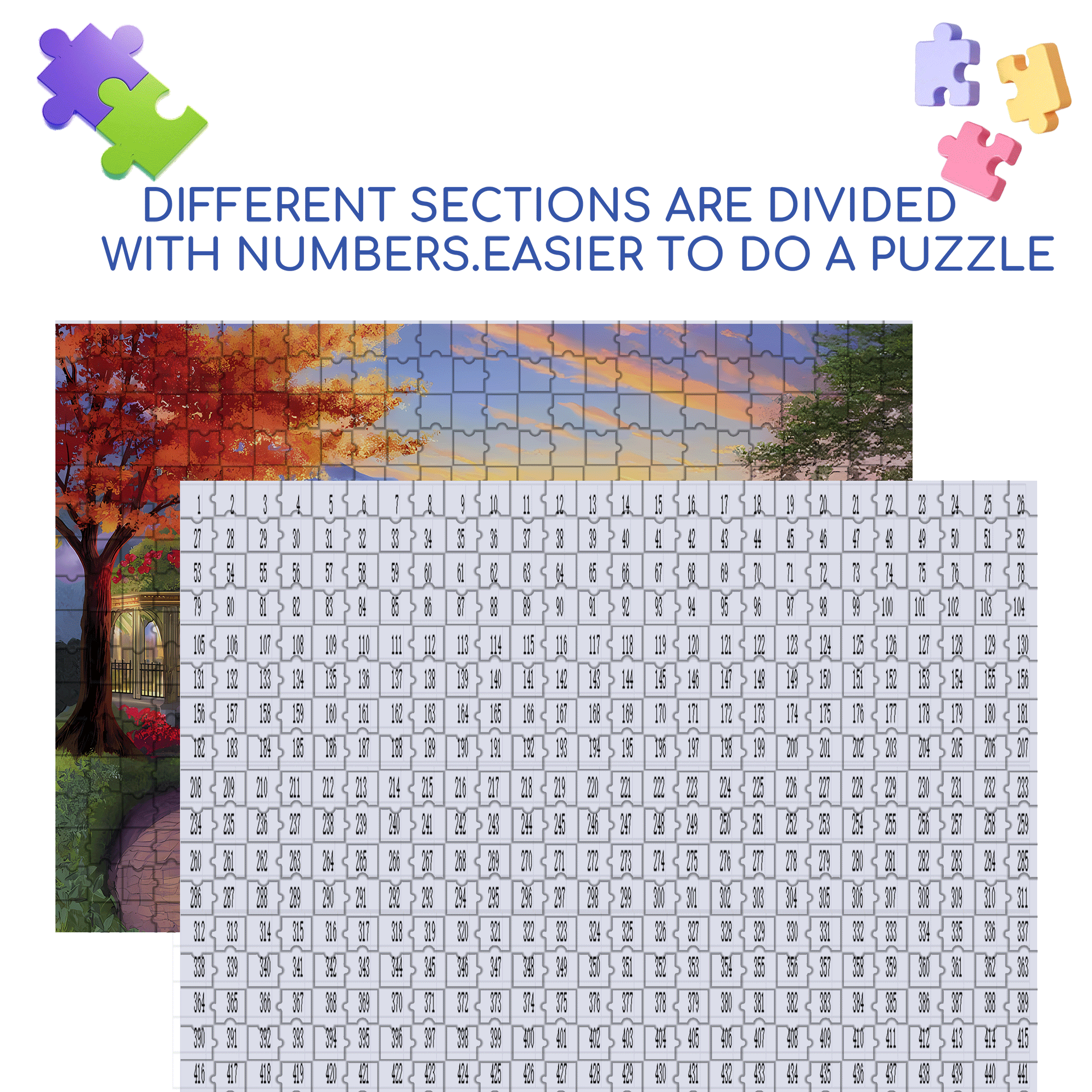 Evening Stroll 500pcs/1000pcs Jigsaw Puzzle, Scratch-Resistant, Interactive Family Game & Brain-Boosting DIY Decor, Perfect for Halloween, Christmas & New Year Gifts, Family Puzzle Game