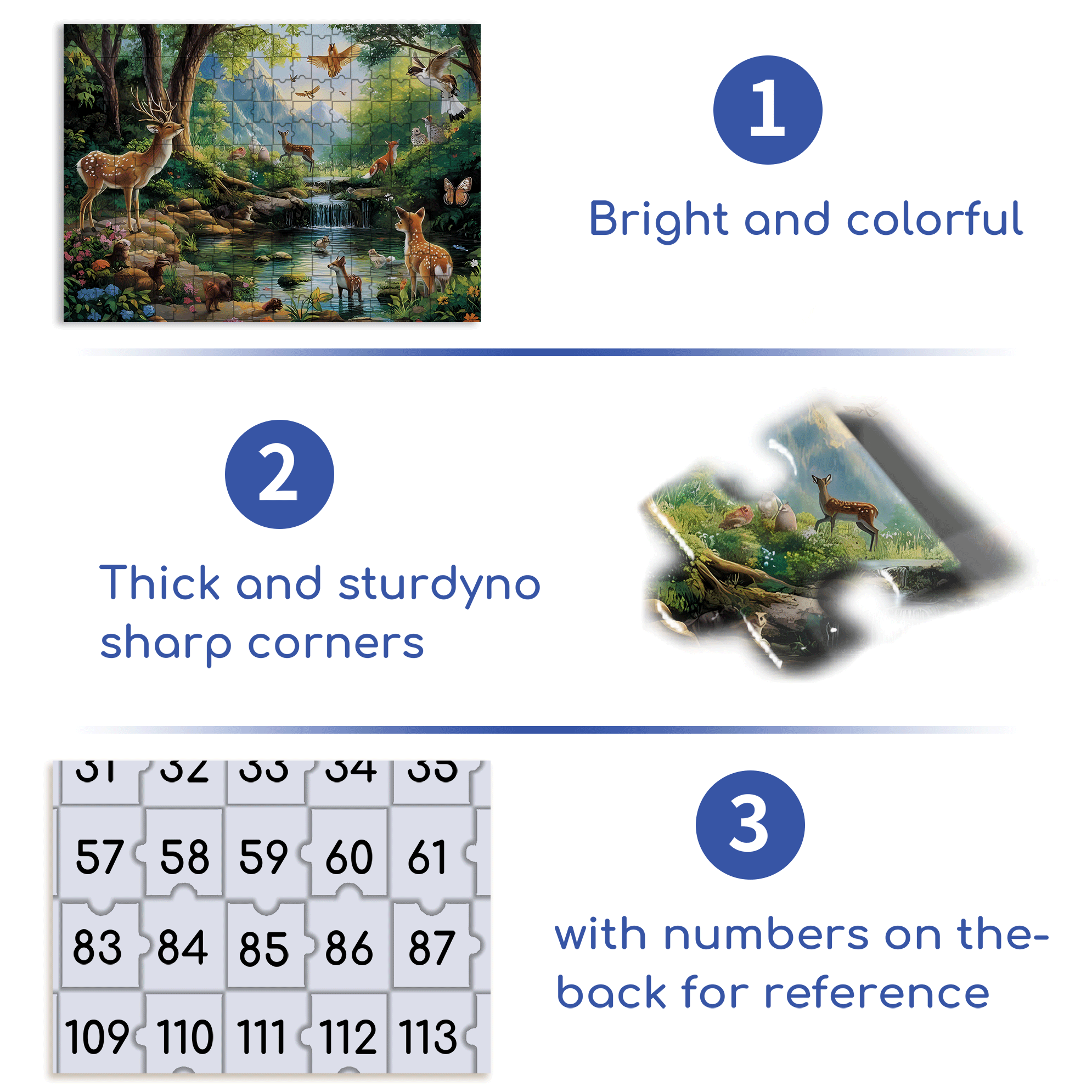 Gentle Small Animals 500pcs/1000pcs Jigsaw Puzzle, Scratch-Resistant, Interactive Family Game & Brain-Boosting DIY Decor, Perfect for Halloween, Christmas & New Year Gifts, Family Puzzle Game