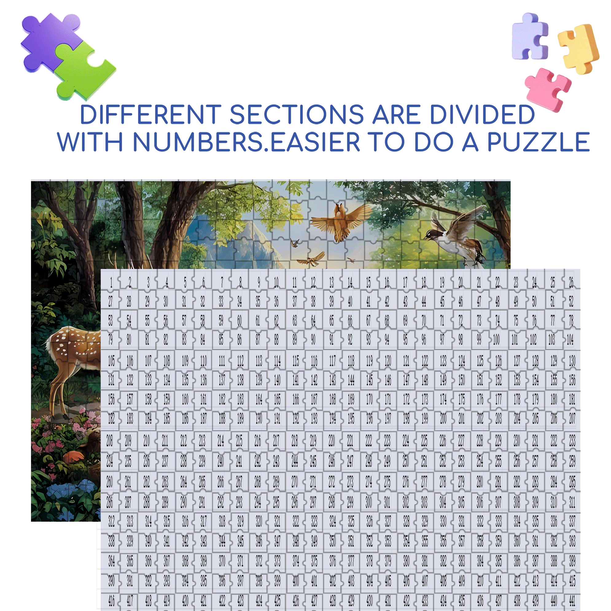 Gentle Small Animals 500pcs/1000pcs Jigsaw Puzzle, Scratch-Resistant, Interactive Family Game & Brain-Boosting DIY Decor, Perfect for Halloween, Christmas & New Year Gifts, Family Puzzle Game