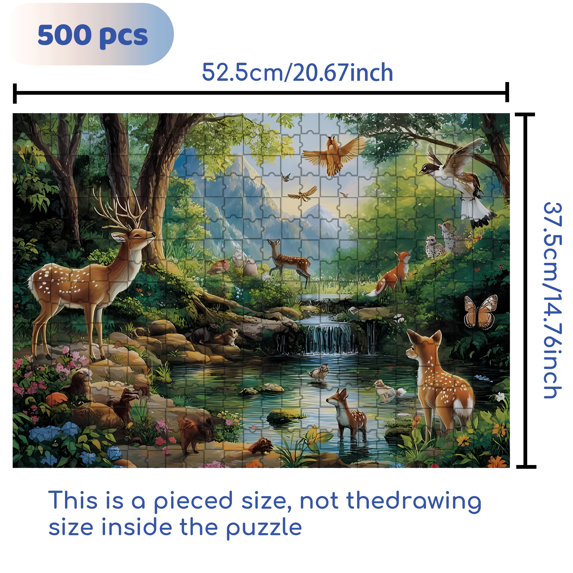 Gentle Small Animals 500pcs/1000pcs Jigsaw Puzzle, Scratch-Resistant, Interactive Family Game & Brain-Boosting DIY Decor, Perfect for Halloween, Christmas & New Year Gifts, Family Puzzle Game