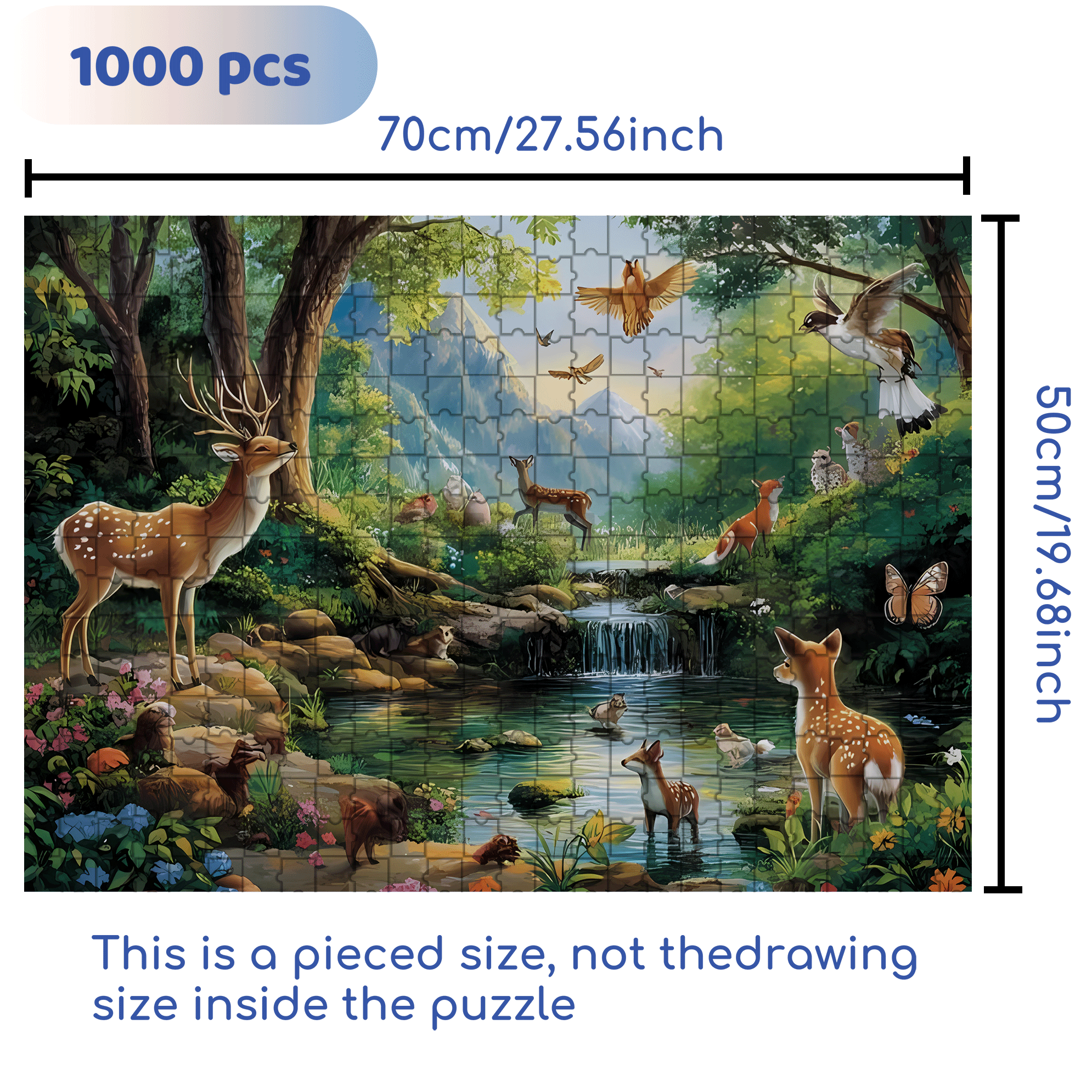Gentle Small Animals 500pcs/1000pcs Jigsaw Puzzle, Scratch-Resistant, Interactive Family Game & Brain-Boosting DIY Decor, Perfect for Halloween, Christmas & New Year Gifts, Family Puzzle Game