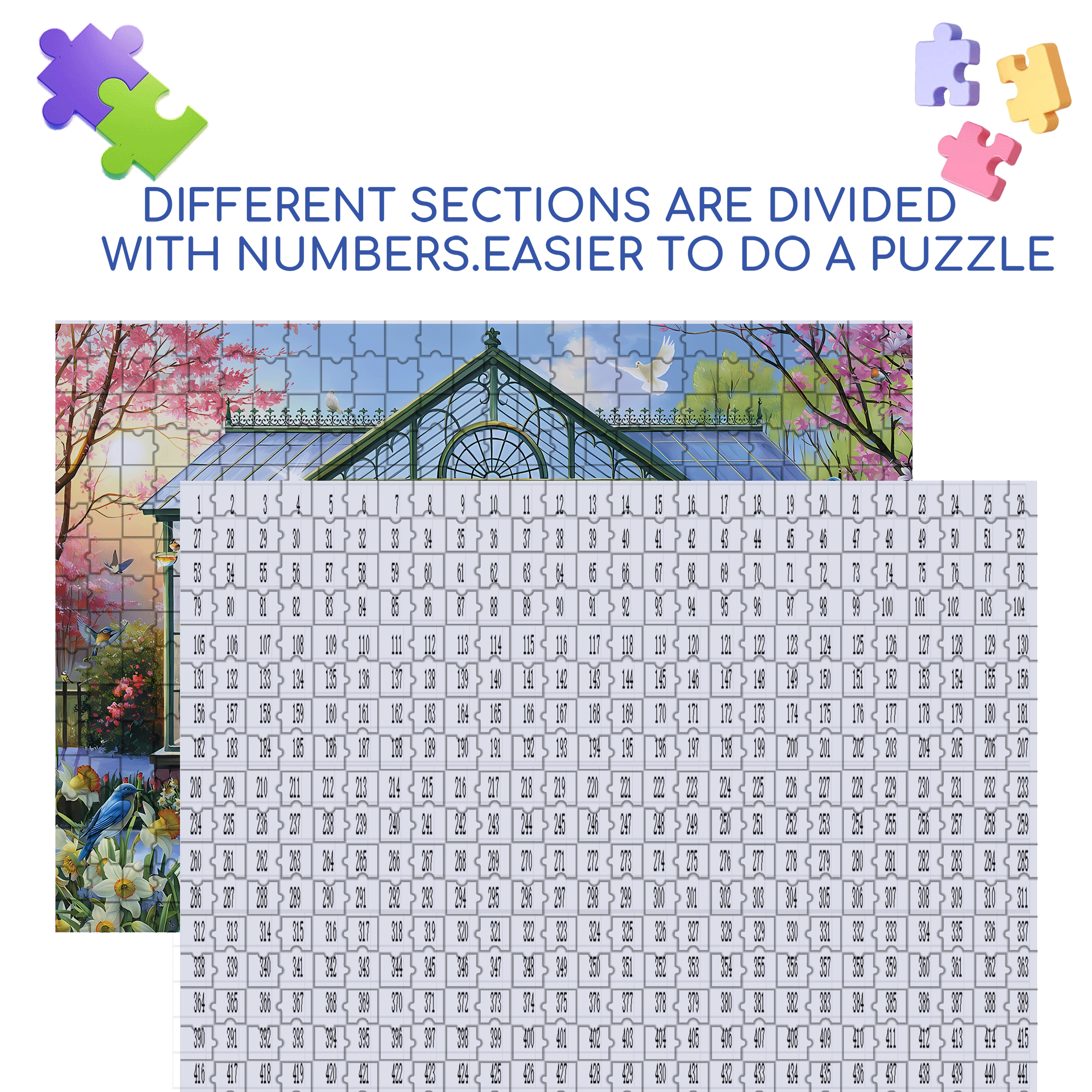 Getting Ready For Spring 500pcs/1000pcs Jigsaw Puzzle, Scratch-Resistant, Interactive Family Game & Brain-Boosting DIY Decor, Perfect for Halloween, Christmas & New Year Gifts, Family Puzzle Game