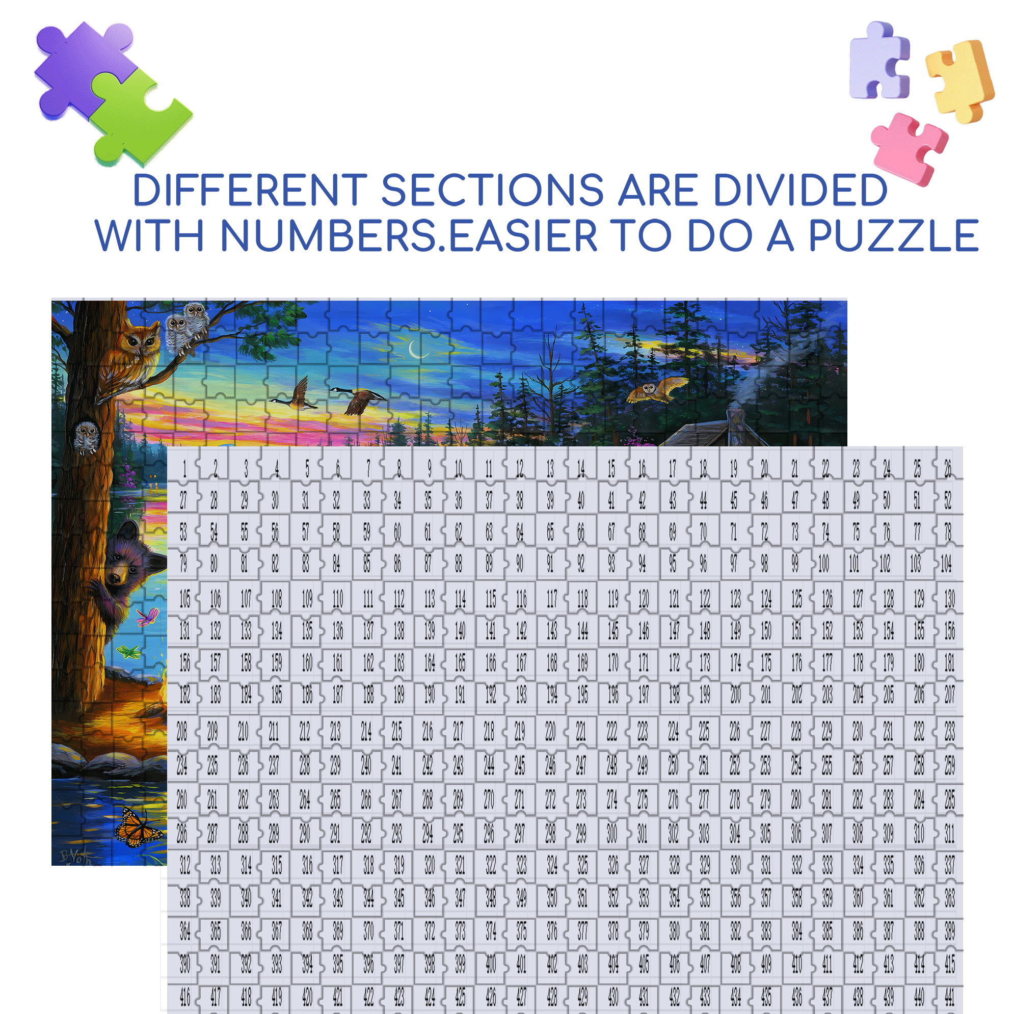 Lakeside Evening Licensed 500pcs/1000pcs Jigsaw Puzzle, Scratch-Resistant, Interactive Family Game & Brain-Boosting DIY Decor, Perfect for Halloween, Christmas & New Year Gifts, Family Puzzle Game