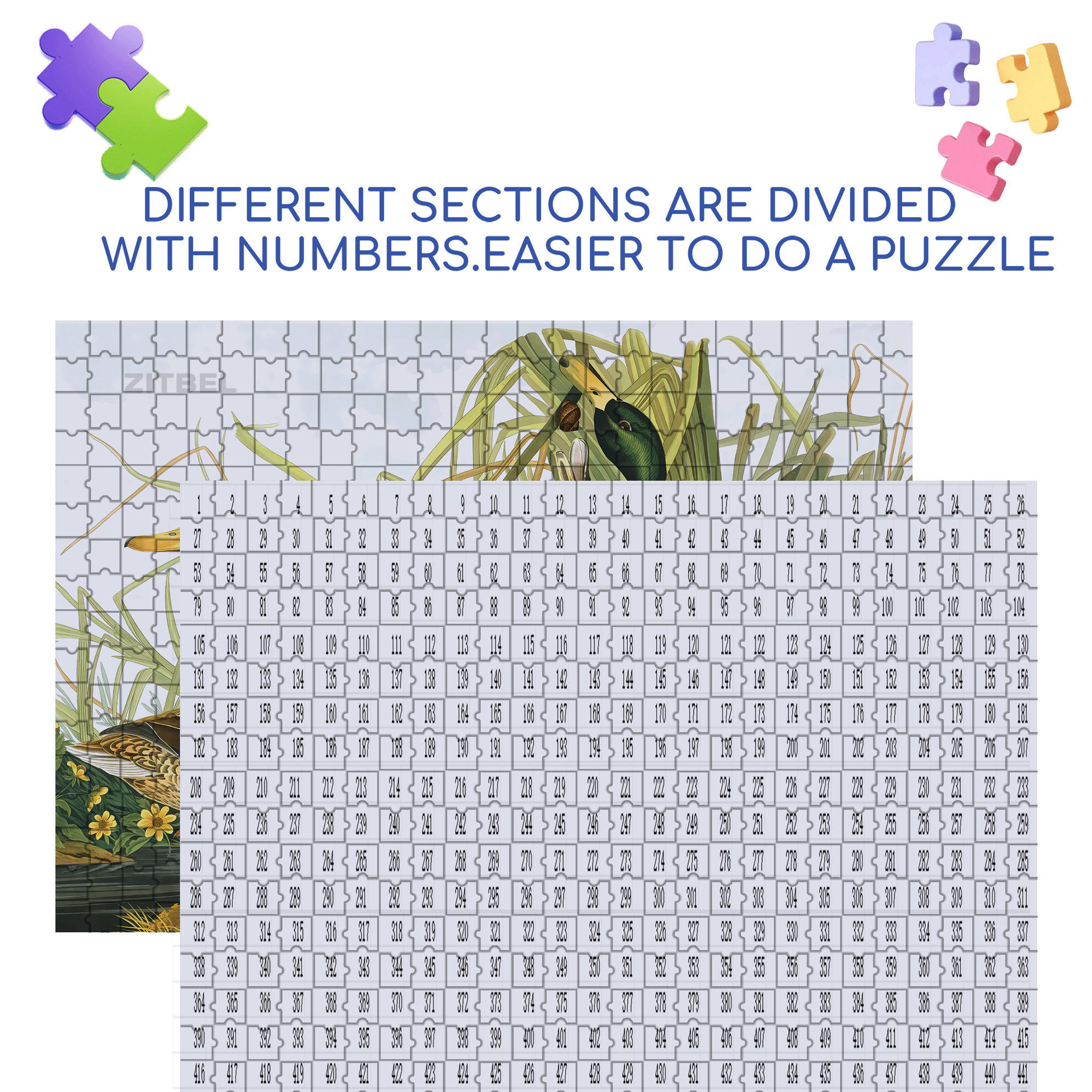 Mallard Ducks 500pcs/1000pcs Jigsaw Puzzle, Scratch-Resistant, Interactive Family Game & Brain-Boosting DIY Decor, Perfect for Halloween, Christmas & New Year Gifts, Family Puzzle Game