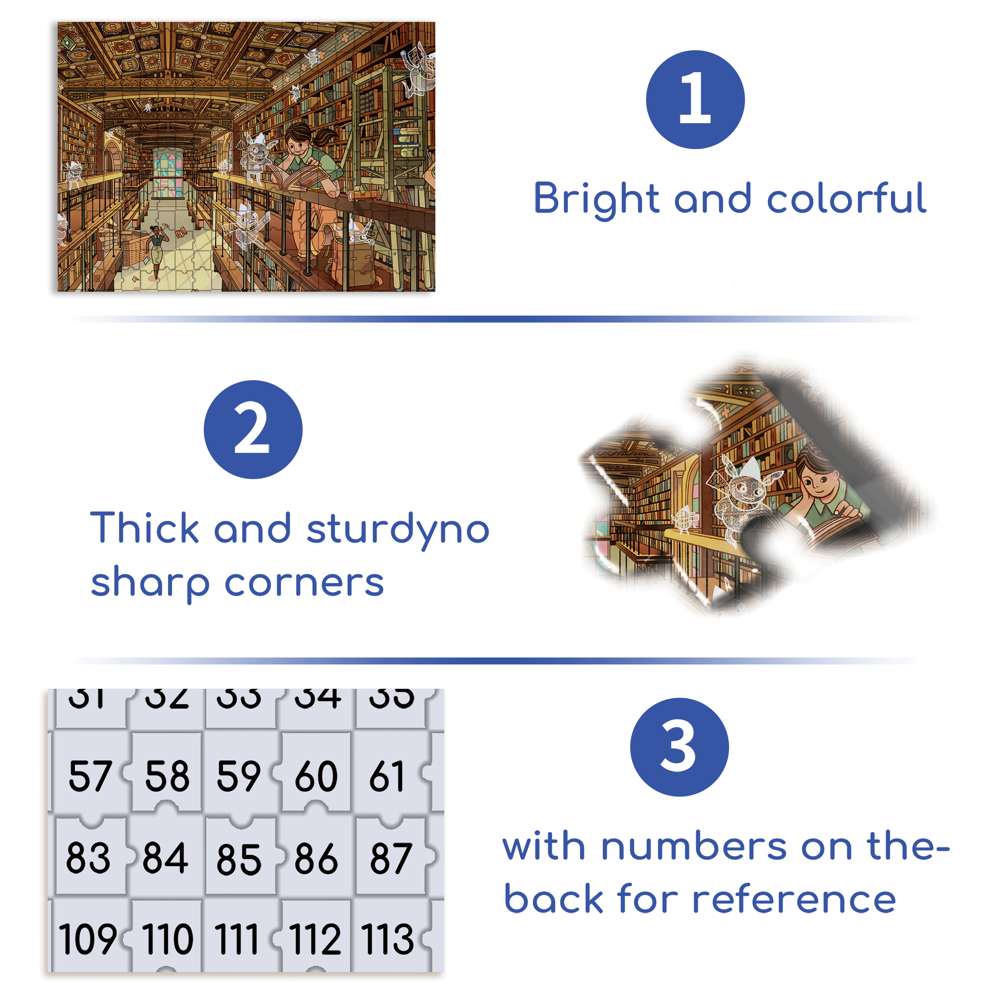 Mischief at the Library 500pcs/1000pcs Jigsaw Puzzle, Scratch-Resistant, Interactive Family Game & Brain-Boosting DIY Decor, Perfect for Halloween, Christmas & New Year Gifts, Family Puzzle Game