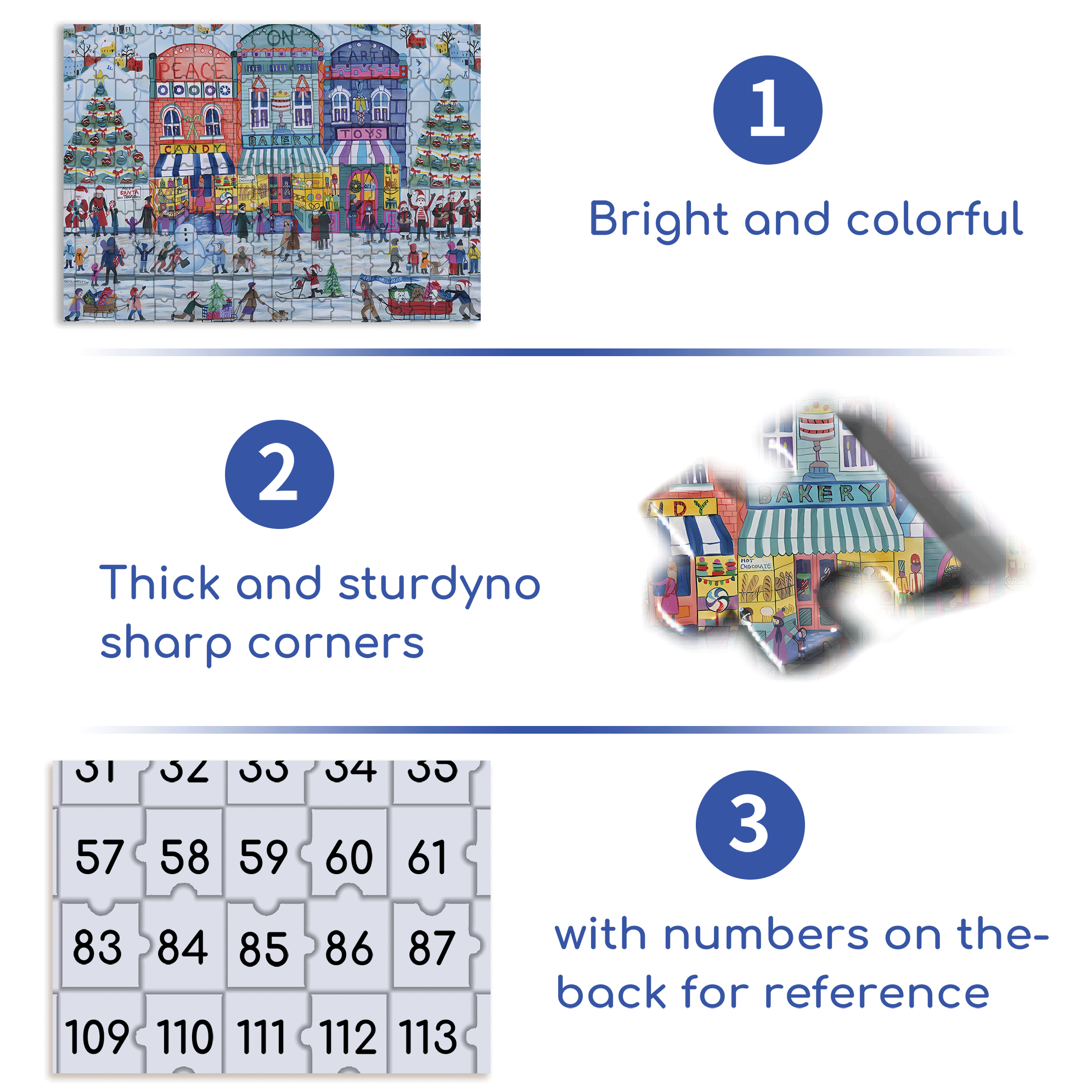 Peace On Earth Christmas Village 500pcs/1000pcs Jigsaw Puzzle, Scratch-Resistant, Interactive Family Game & Brain-Boosting DIY Decor, Perfect for Halloween, Christmas & New Year Gifts, Family Puzzle Game