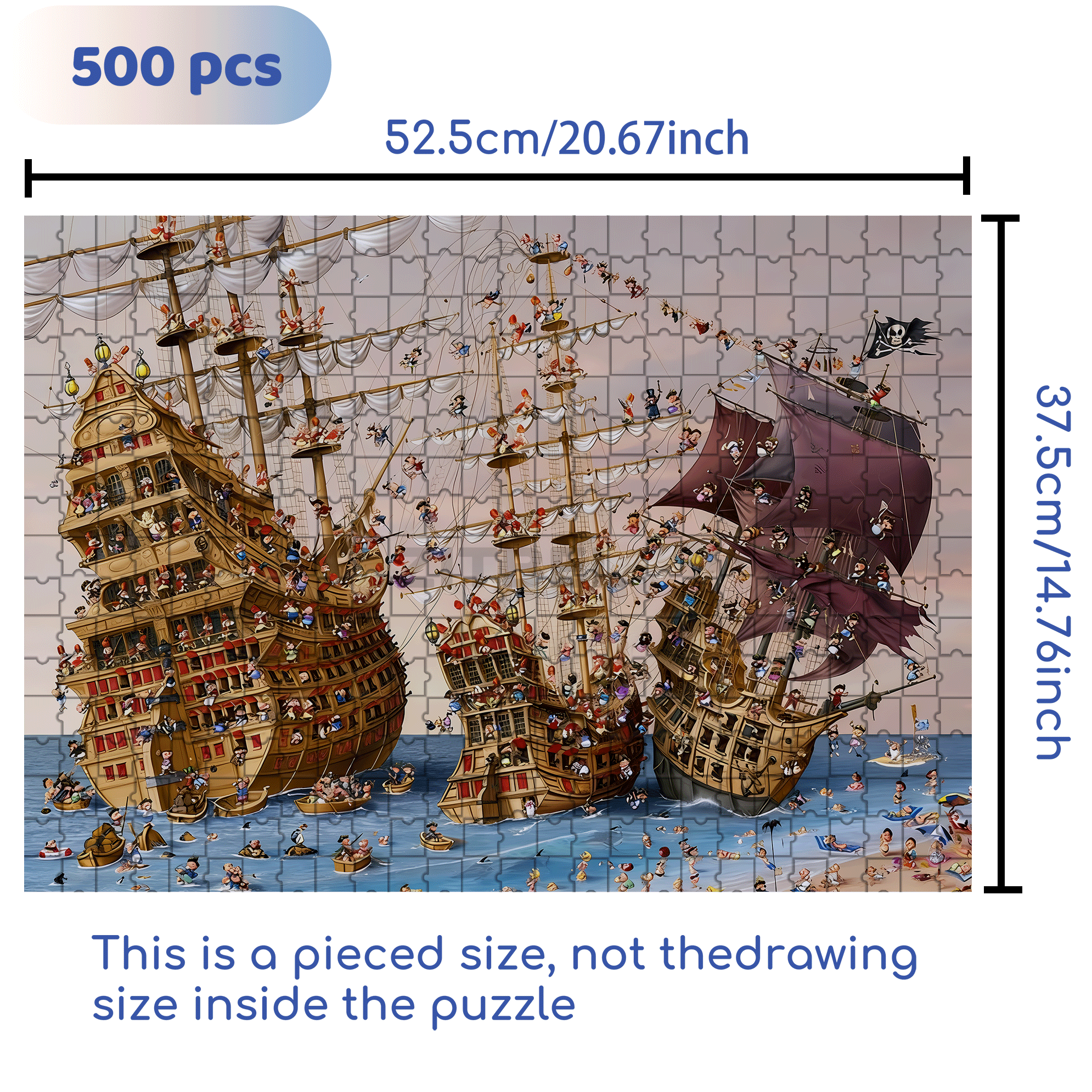 Ready To Depart 500pcs/1000pcs Jigsaw Puzzle, Scratch-Resistant, Interactive Family Game & Brain-Boosting DIY Decor, Perfect for Halloween, Christmas & New Year Gifts, Family Puzzle Game