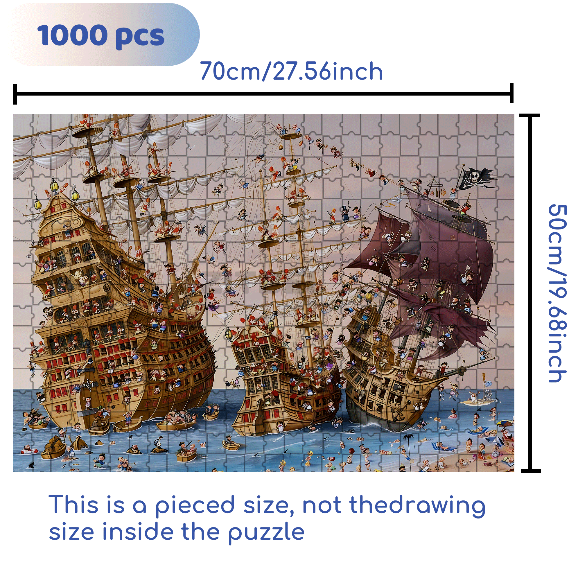 Ready To Depart 500pcs/1000pcs Jigsaw Puzzle, Scratch-Resistant, Interactive Family Game & Brain-Boosting DIY Decor, Perfect for Halloween, Christmas & New Year Gifts, Family Puzzle Game