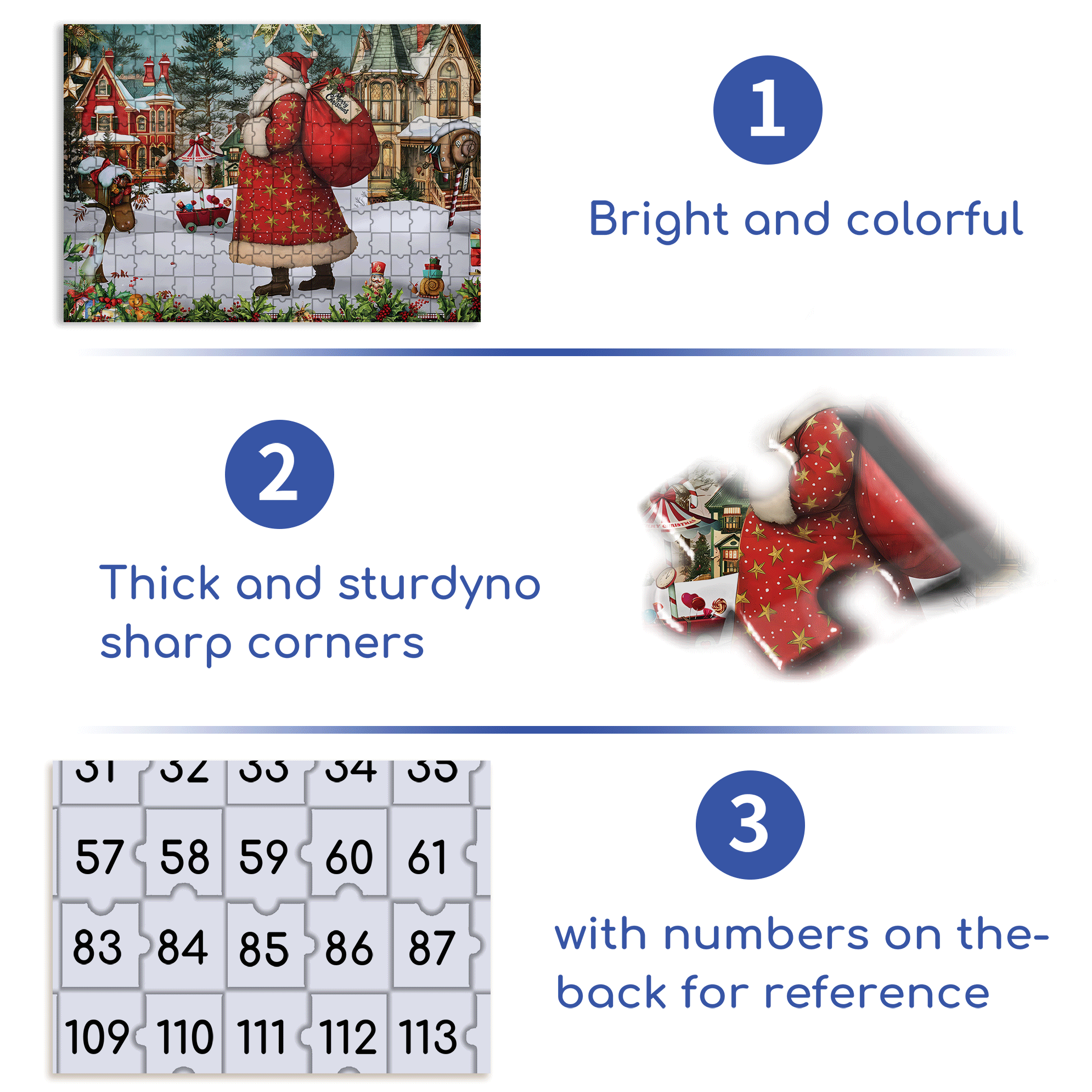 Santa Deliveries 500pcs/1000pcs Jigsaw Puzzle, Scratch-Resistant, Interactive Family Game & Brain-Boosting DIY Decor, Perfect for Halloween, Christmas & New Year Gifts, Family Puzzle Game
