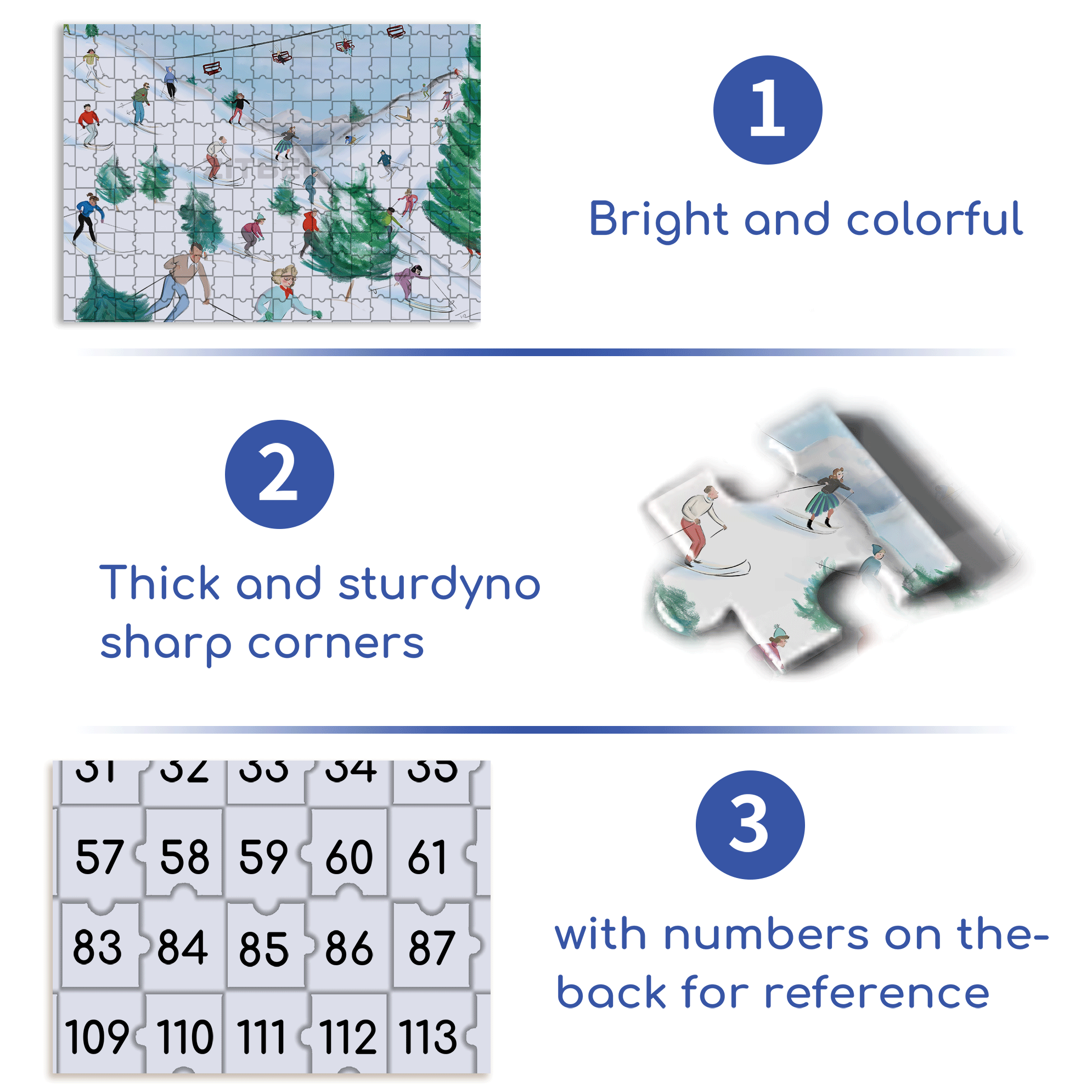 Slippery Slopes 500pcs/1000pcs Jigsaw Puzzle, Scratch-Resistant, Interactive Family Game & Brain-Boosting DIY Decor, Perfect for Halloween, Christmas & New Year Gifts, Family Puzzle Game