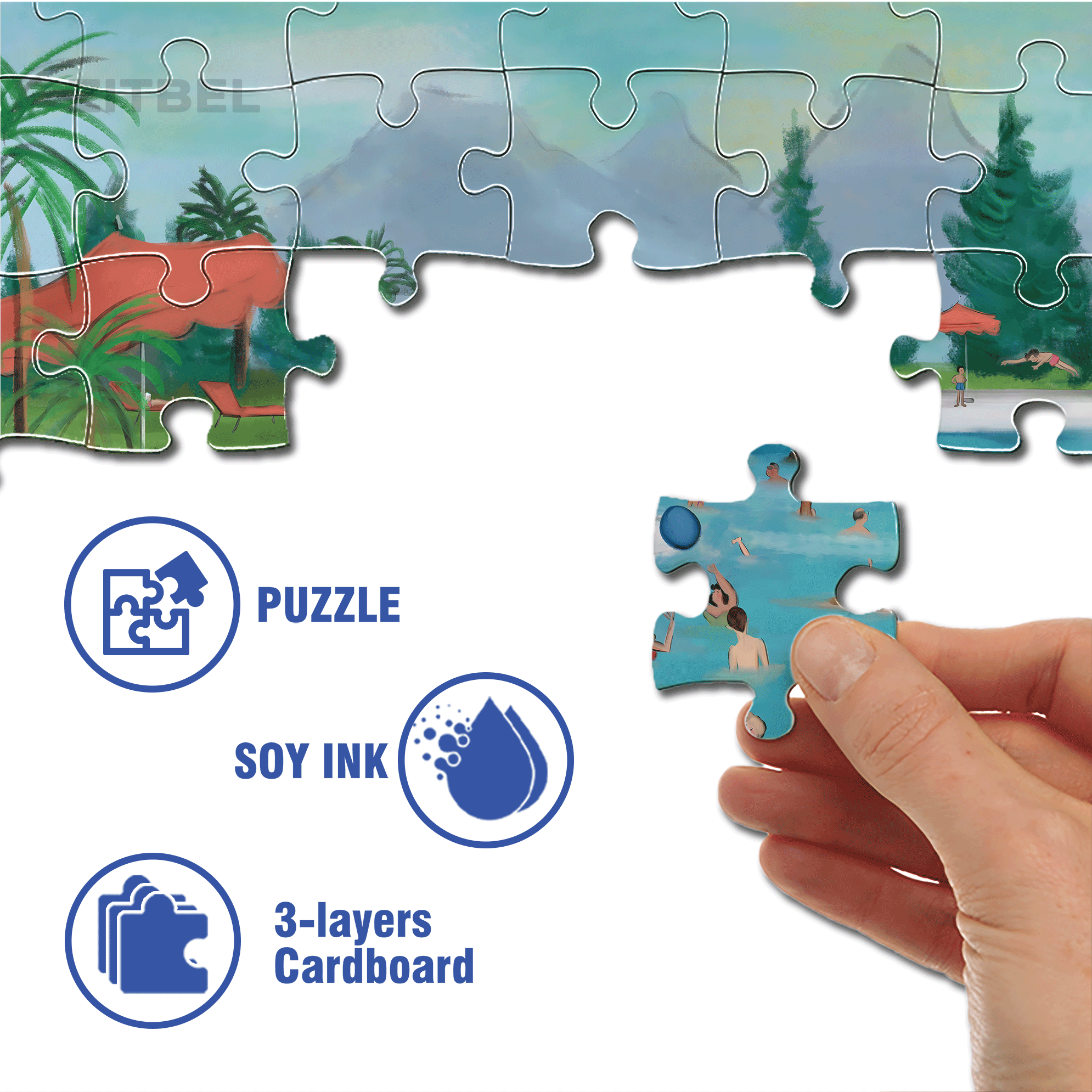 Splish Splash 500pcs/1000pcs Jigsaw Puzzle, Scratch-Resistant, Interactive Family Game & Brain-Boosting DIY Decor, Perfect for Halloween, Christmas & New Year Gifts, Family Puzzle Game