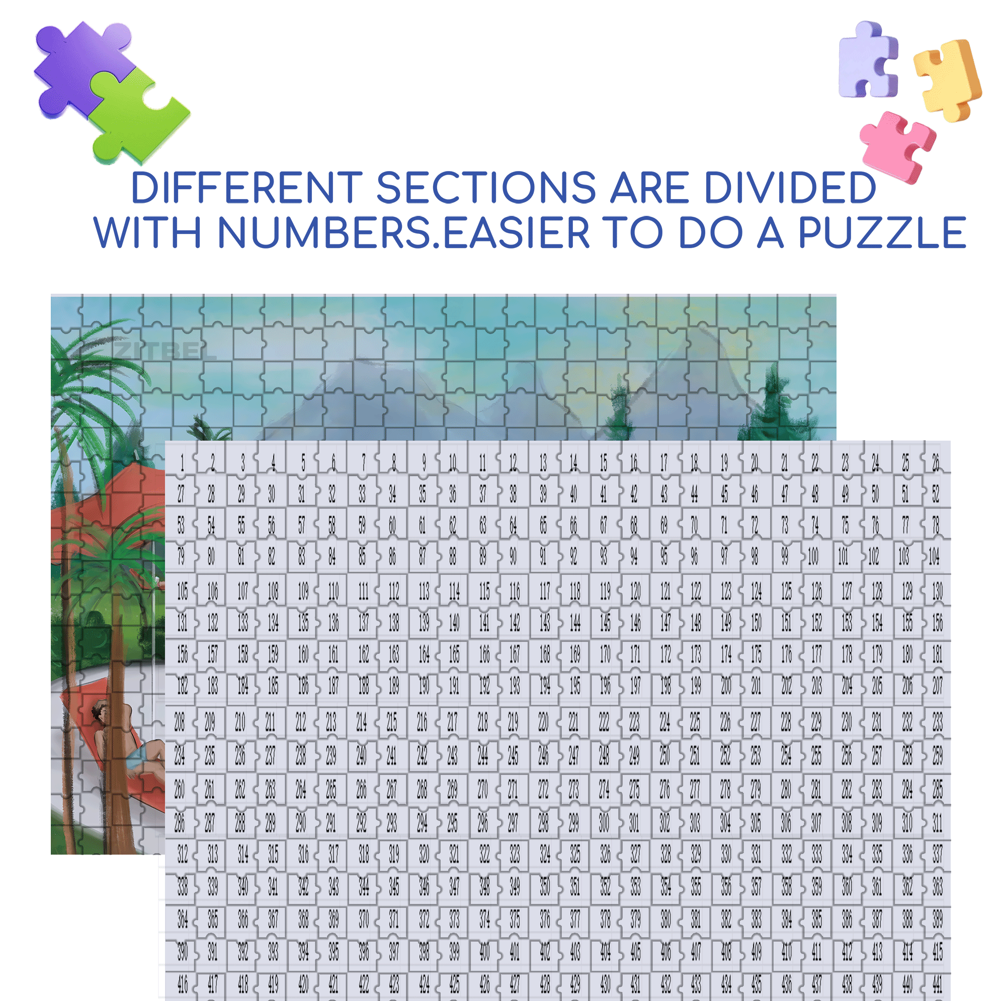 Splish Splash 500pcs/1000pcs Jigsaw Puzzle, Scratch-Resistant, Interactive Family Game & Brain-Boosting DIY Decor, Perfect for Halloween, Christmas & New Year Gifts, Family Puzzle Game