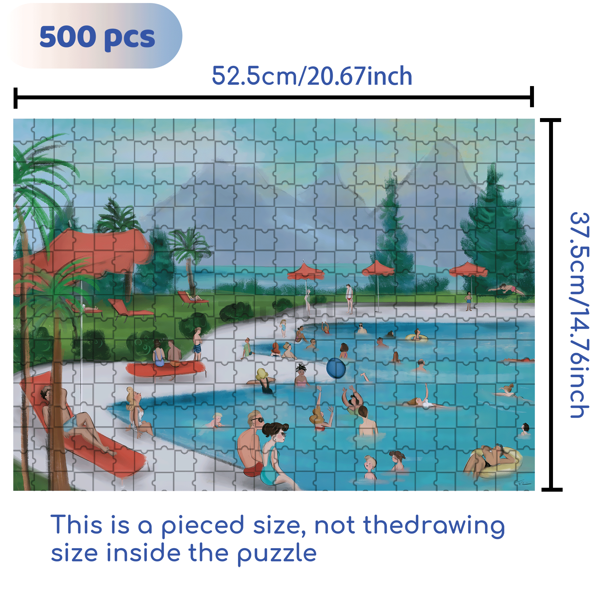 Splish Splash 500pcs/1000pcs Jigsaw Puzzle, Scratch-Resistant, Interactive Family Game & Brain-Boosting DIY Decor, Perfect for Halloween, Christmas & New Year Gifts, Family Puzzle Game