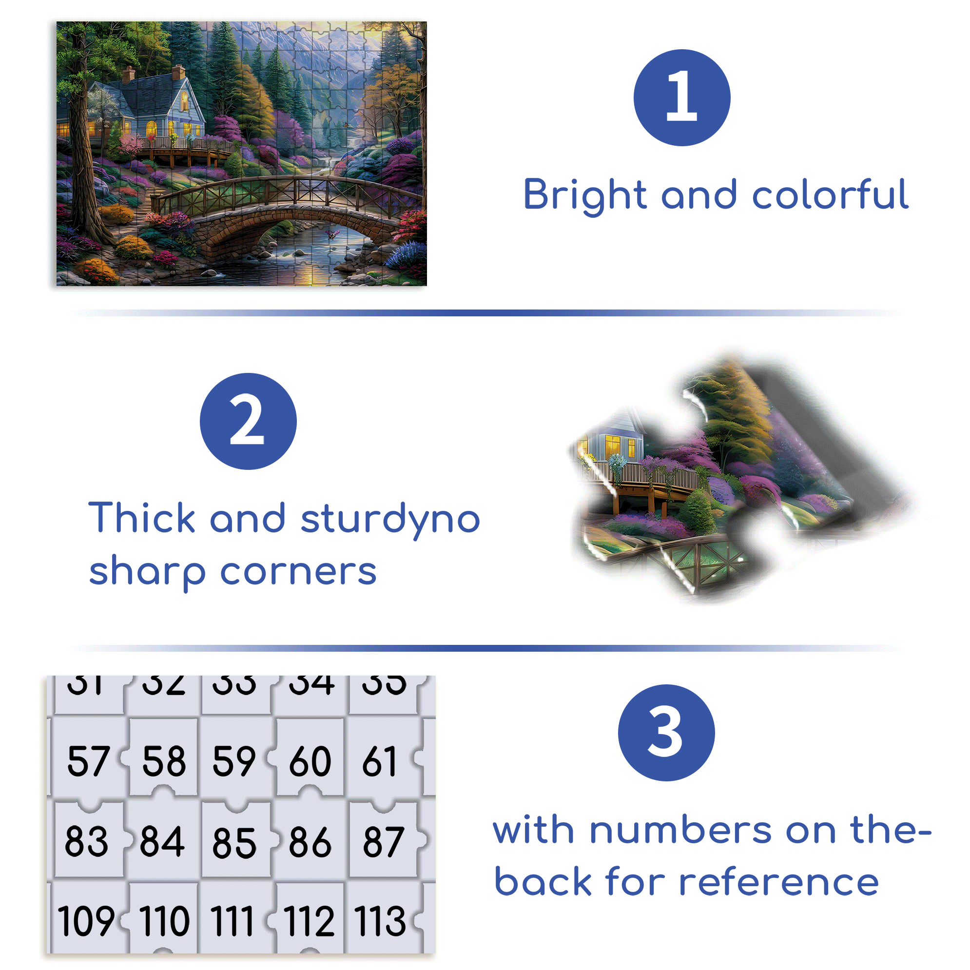 Spring Bridge 500pcs/1000pcs Jigsaw Puzzle, Scratch-Resistant, Interactive Family Game & Brain-Boosting DIY Decor, Perfect for Halloween, Christmas & New Year Gifts, Family Puzzle Game